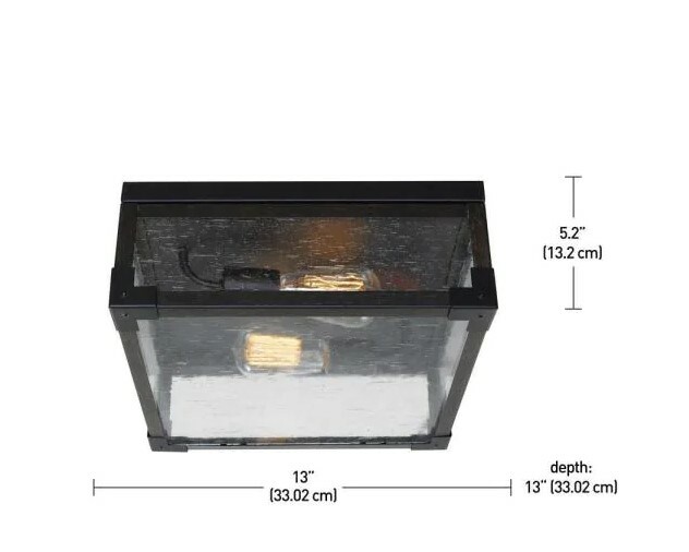 G E Williamsburg 2-Light Dark Bronze Flush Mount Light