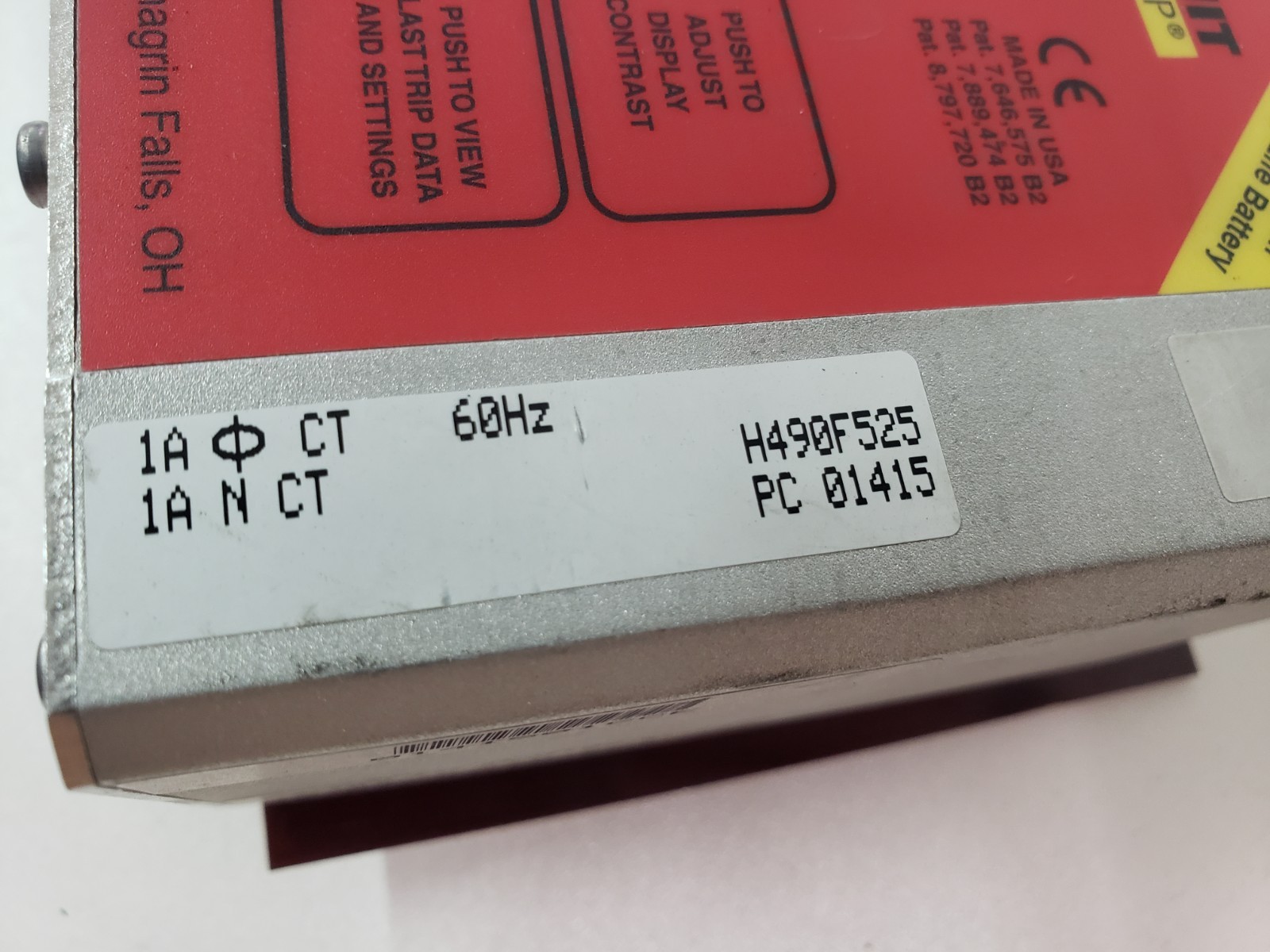 Takeout – Utility Relay Company AC-Pro B521H-P2 AC Trip Unit