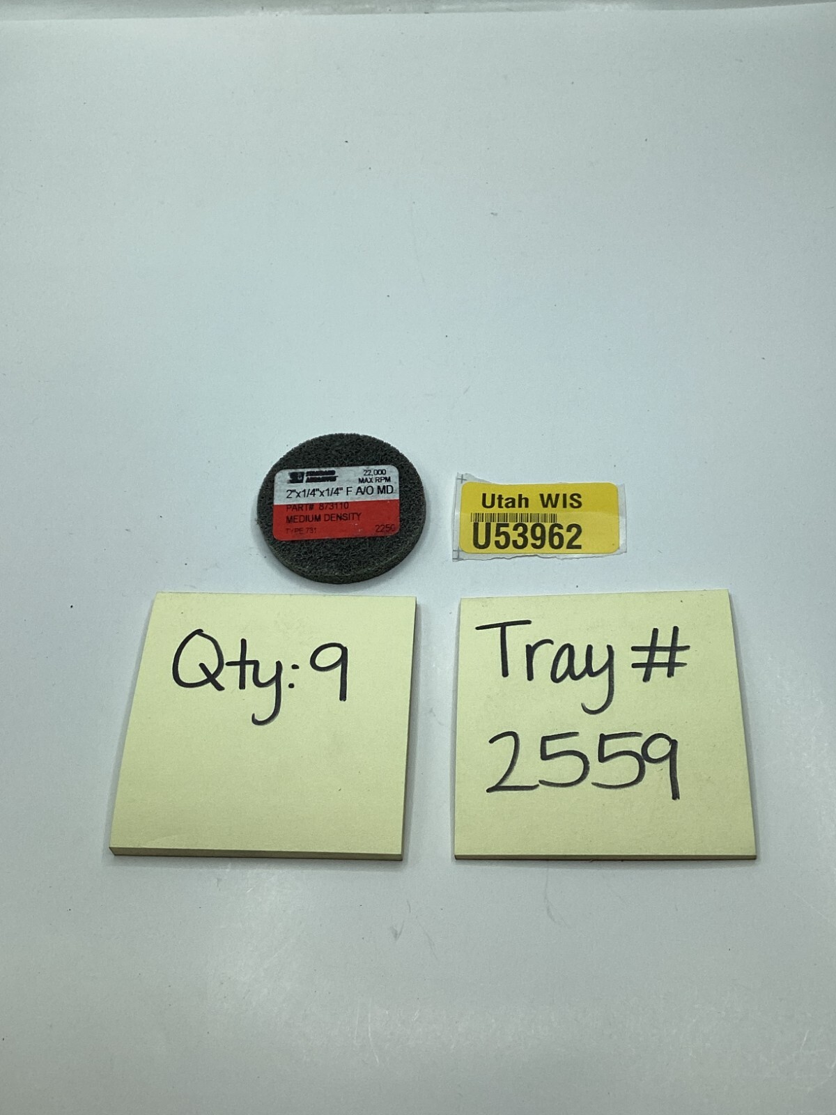 QTY 9 Standard Abrasives 2″x1/4″x1/14″ F AO MD 873110 Medium Density Type 731