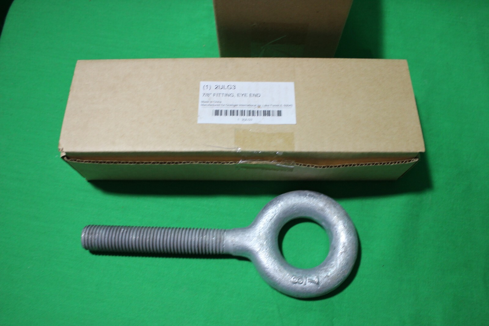 New In box, Industry-Std 2ULG5 Eye End Fitting 7/8″ thread 4.5 inch long