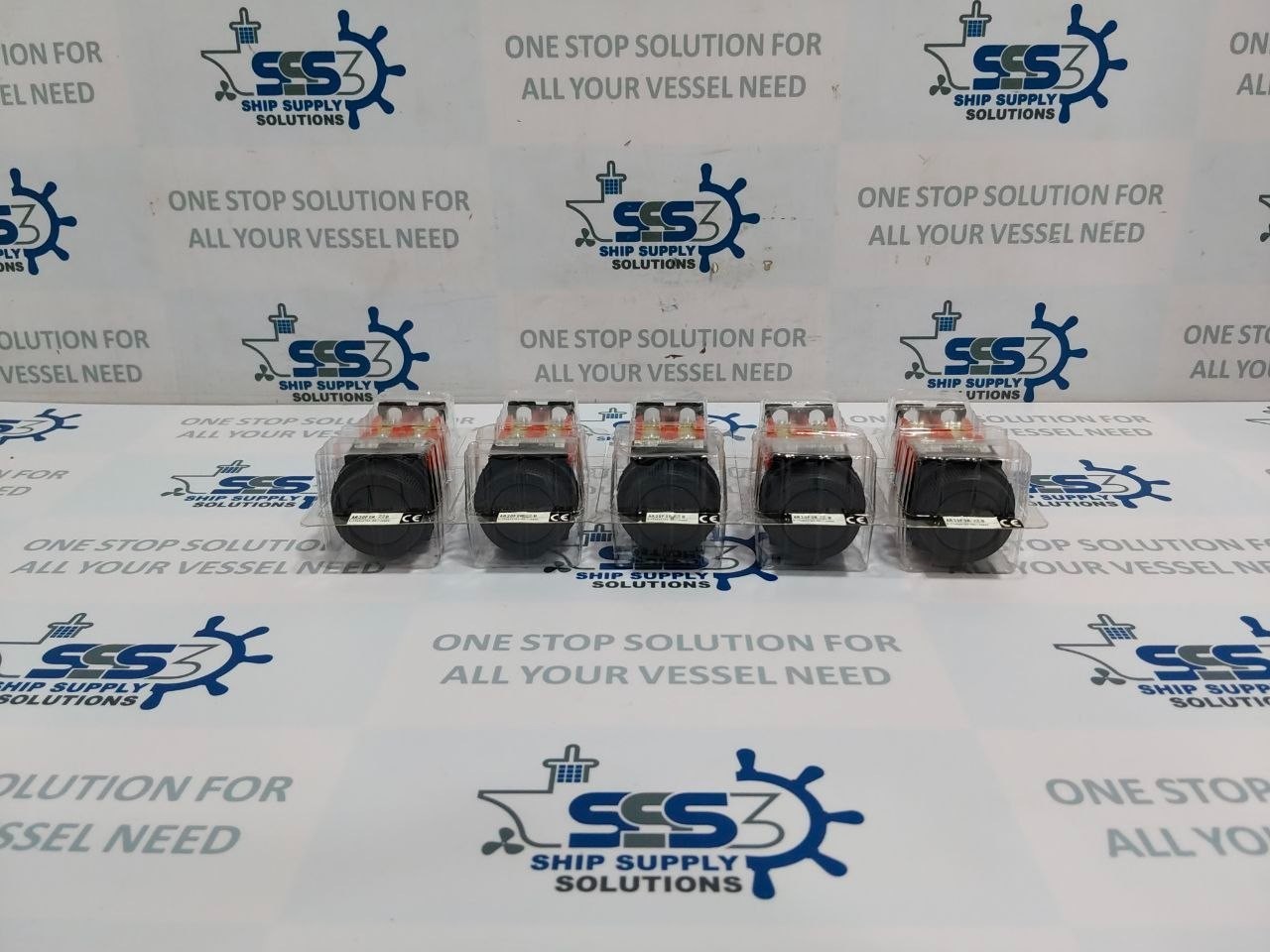 Fuji Electric AR30F0R Black Push Button Switch (Lot of 5 pcs)