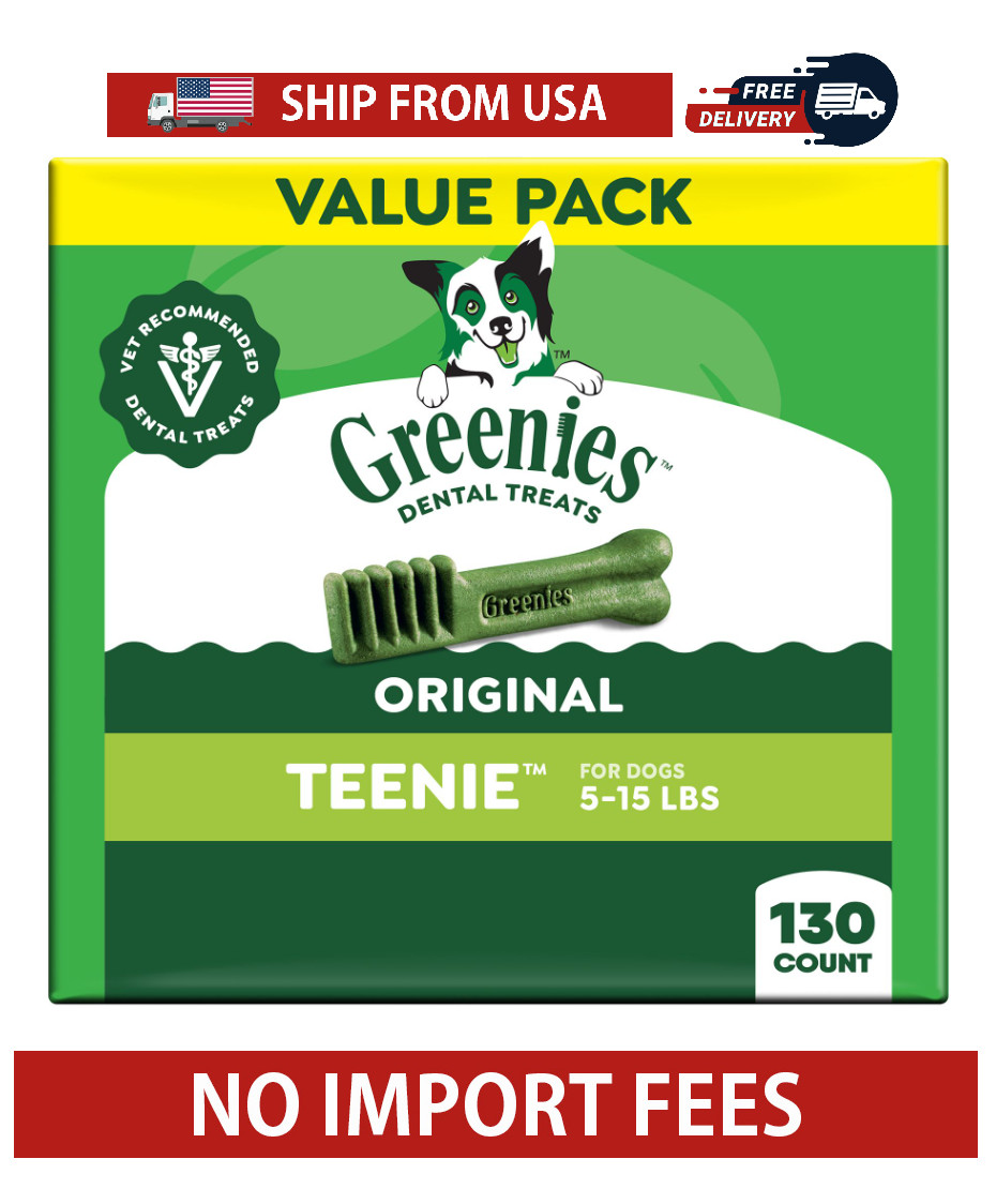 GREENIES Original TEENIE Natural Dental Dog Treats Pack of 130
