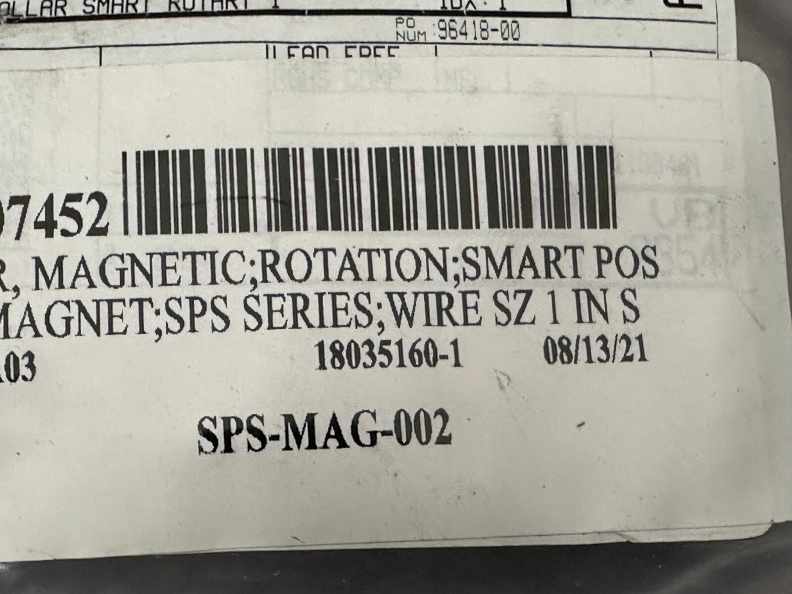 Honeywell Smart Position Rotary Sensor Magnetic SPS P/N SPS-MAG-002