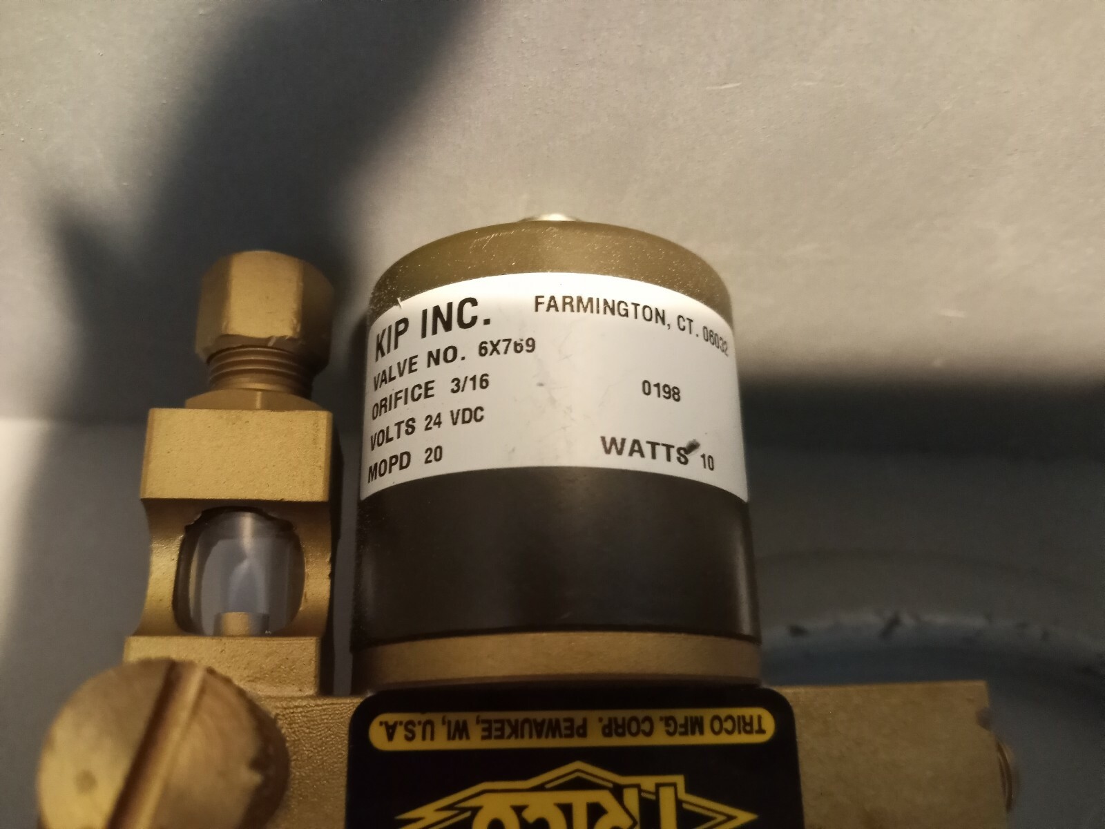 Trico, Kip Oiler, 24VDC, 10W, 3/16, 6X769
