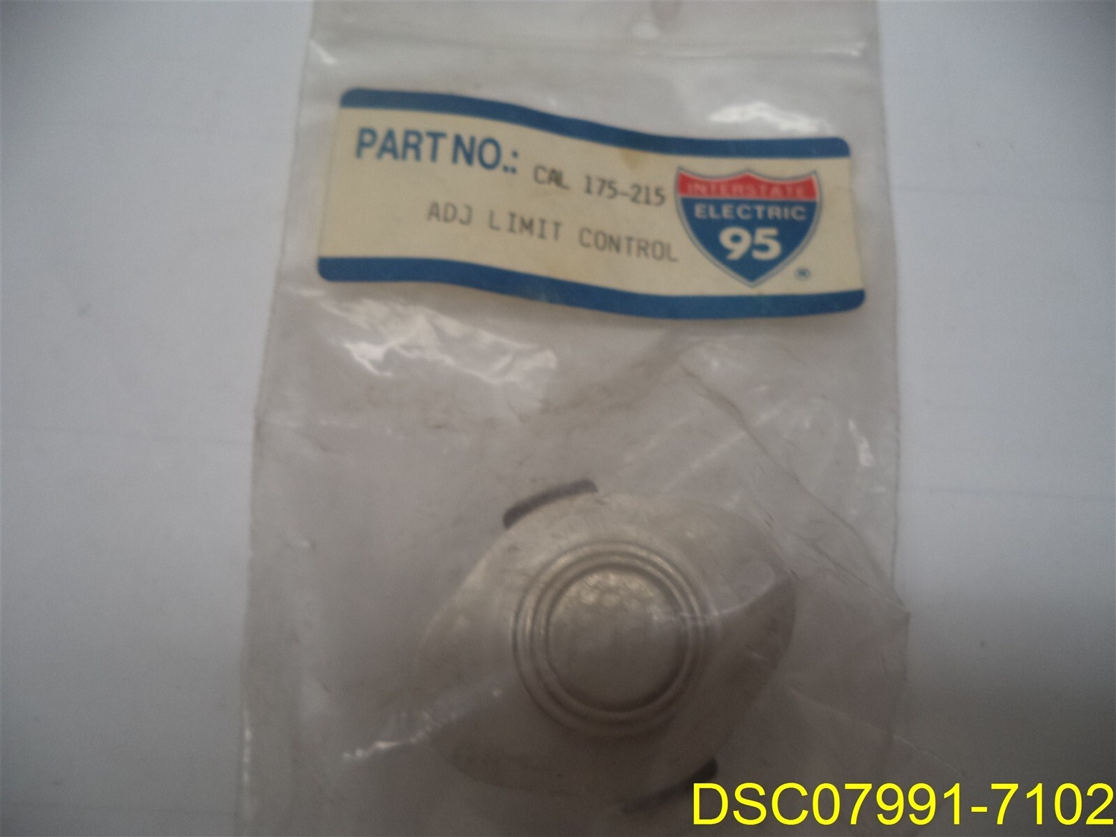 Interstate Electric 95: Part No. CAL 175-215 ADJ Limit Control