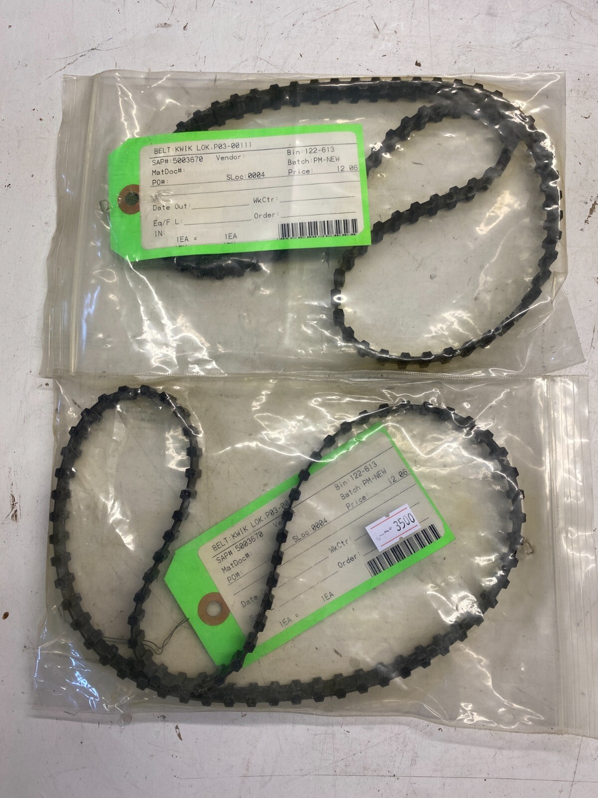 Pair (2) Kwik-lok Bag Closure P03-00111 Belt gear drive wheel Sprocket