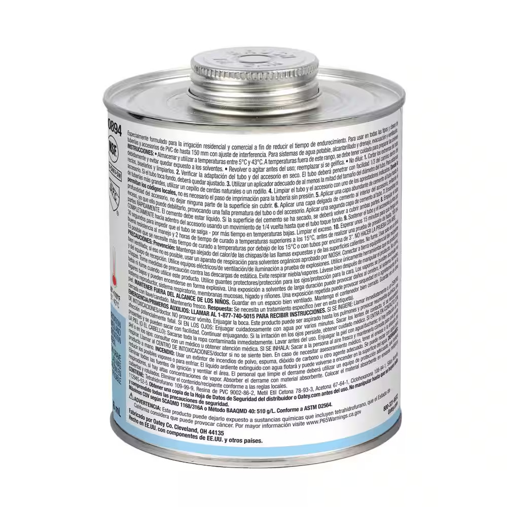 Rain-R-Shine 16 Oz. Medium Blue PVC Cement
