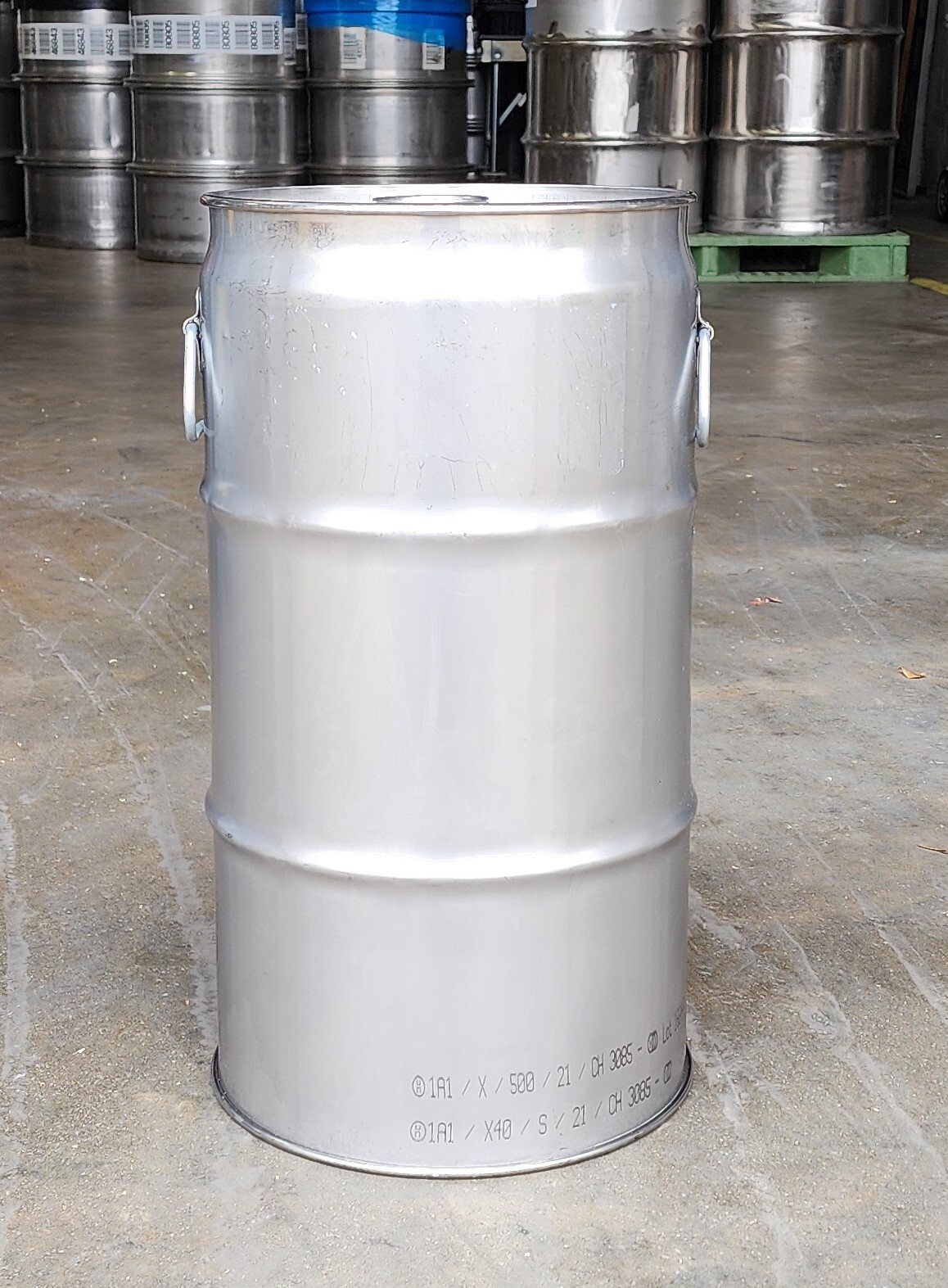 Used 8 Gallon Stainless Steel barrel drum closed head