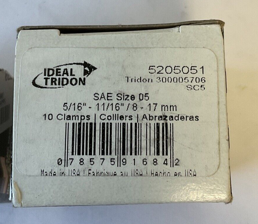 IDEAL TRIDON SIZE 04 5/16″-5/8″ 8-16MM(10) , SIZE 5 5/16″-11/16″ 8-17MM(10)