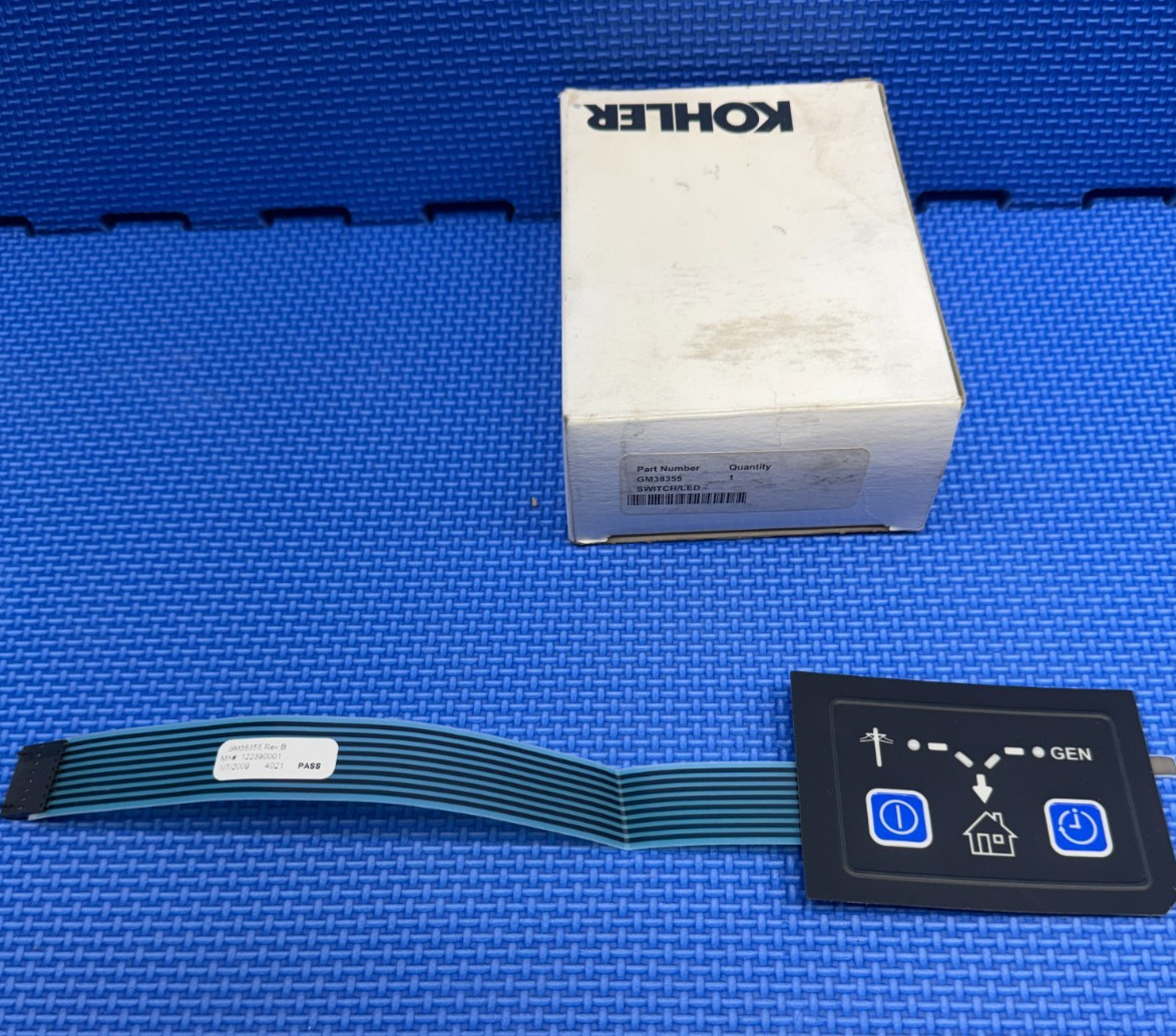 Genuine OEM Kohler GM38355 Switch / Led Membrane For Mpac 500 ATS