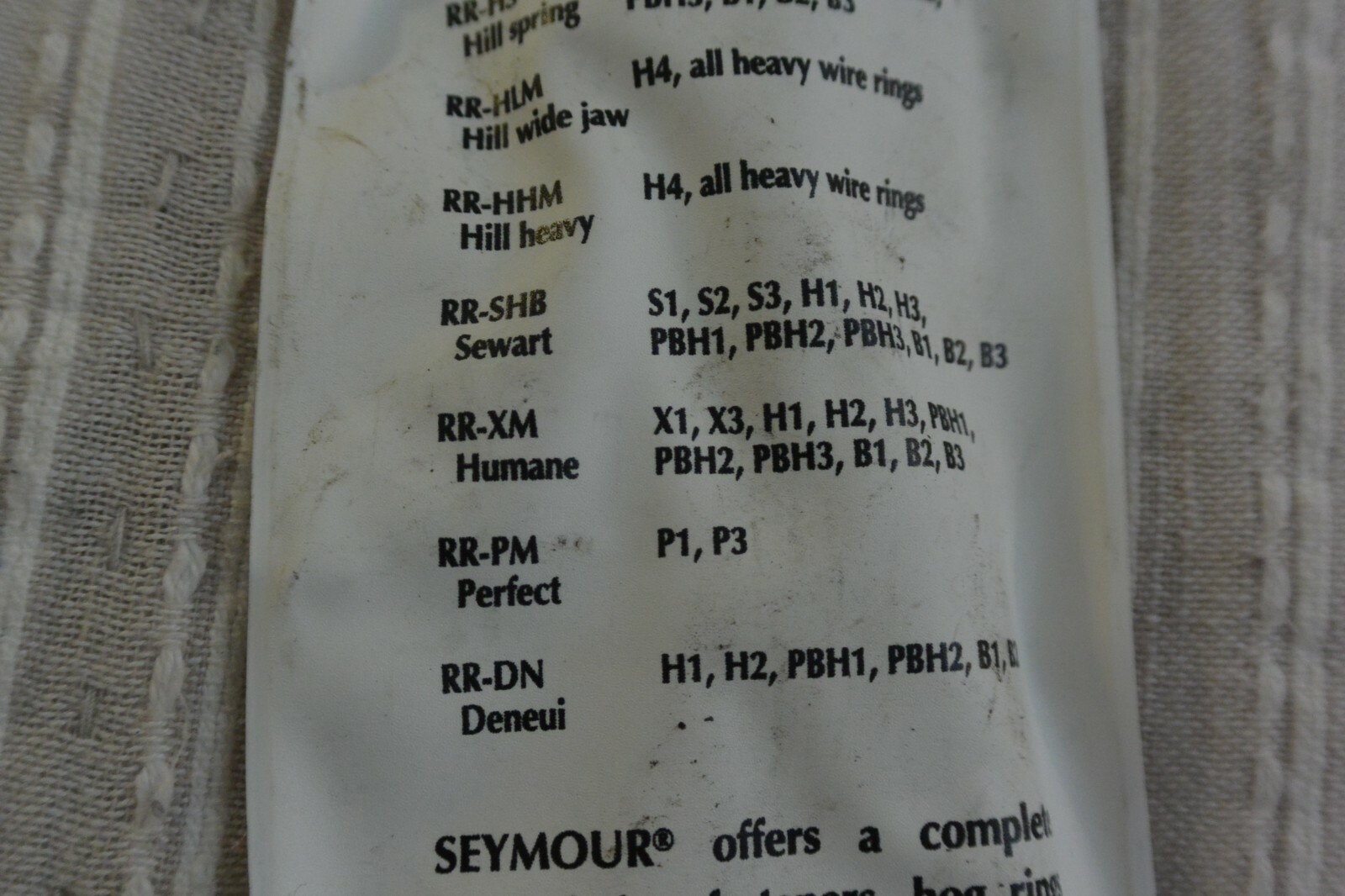 SEYMOUR Ringer Pliers Model: RR-HM HILL
