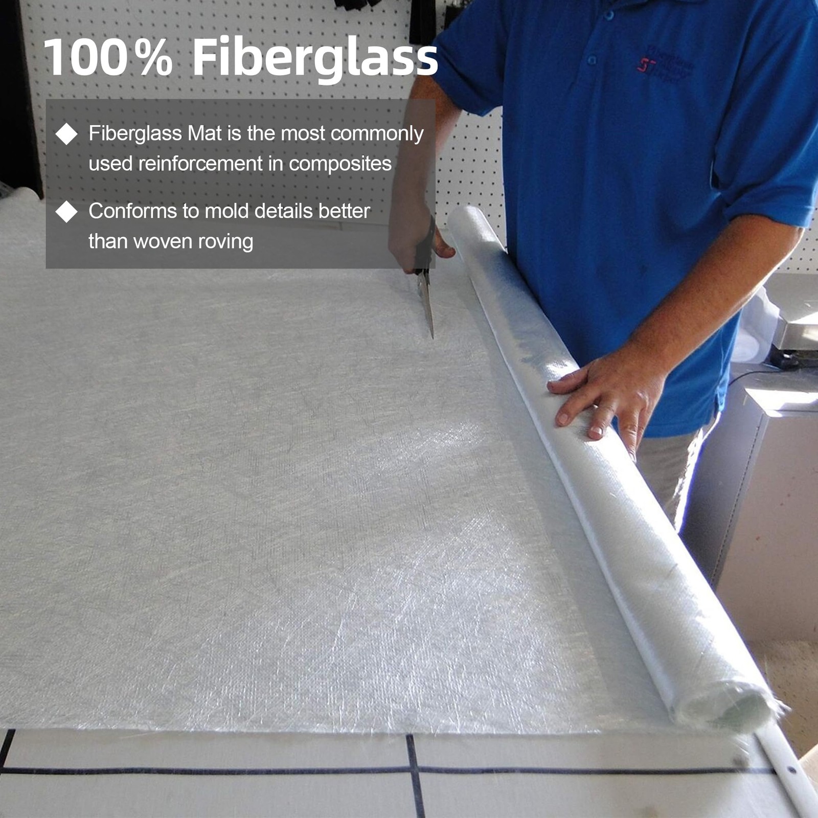 Fiberglass Cloth 1708 Biaxial Cloth Mat 50in Wide X 4Yd…