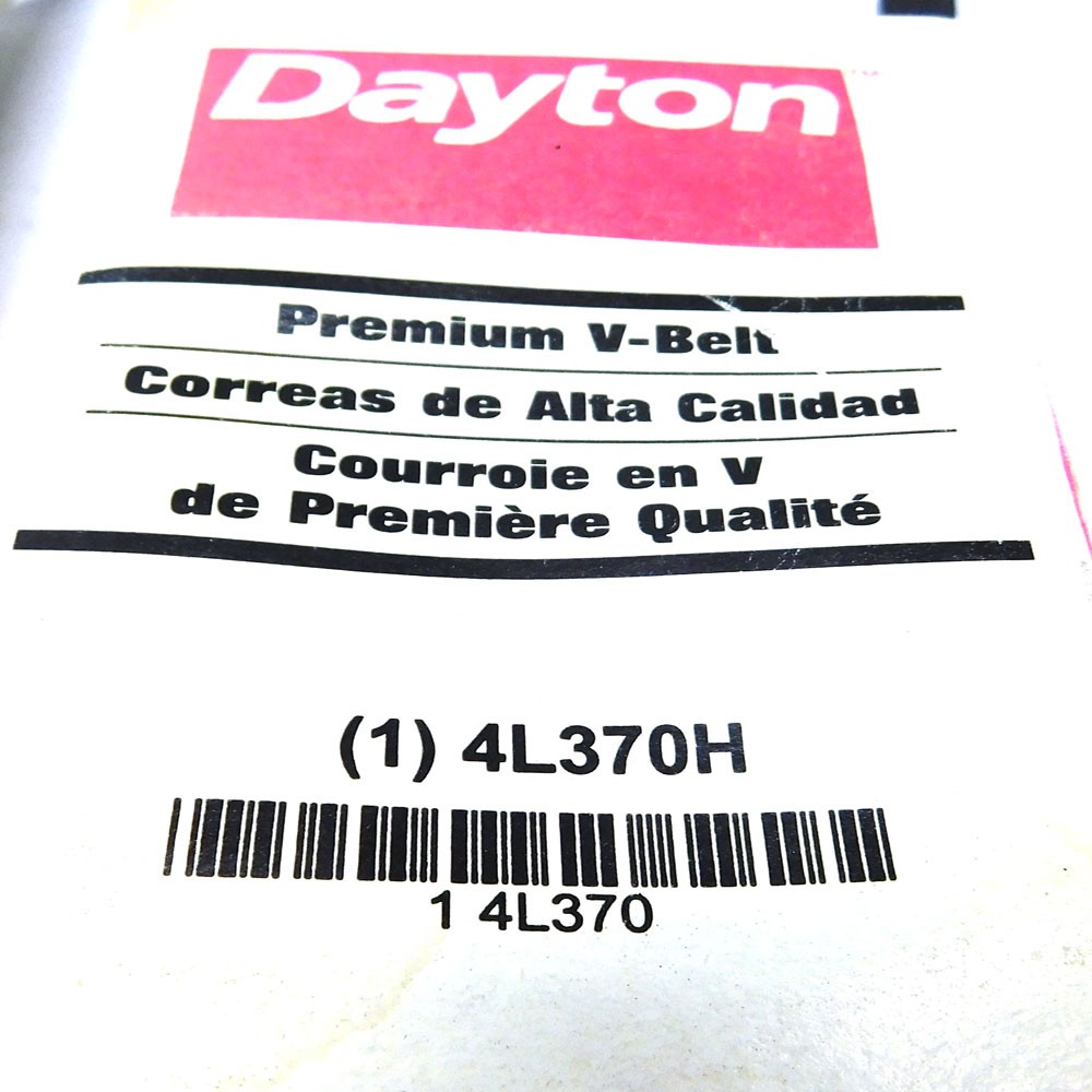 (Lot of 7) NEW Dayton Premium V Belts (3) 4L340, (1) 4L350, And (3) 4L370 Models