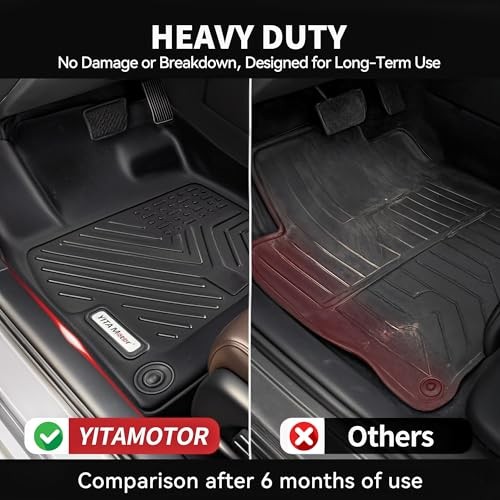 YITAMOTOR Floor Mats Fit for Toyota Tundra 2026-2022 CrewMax Cab, Custom Fit