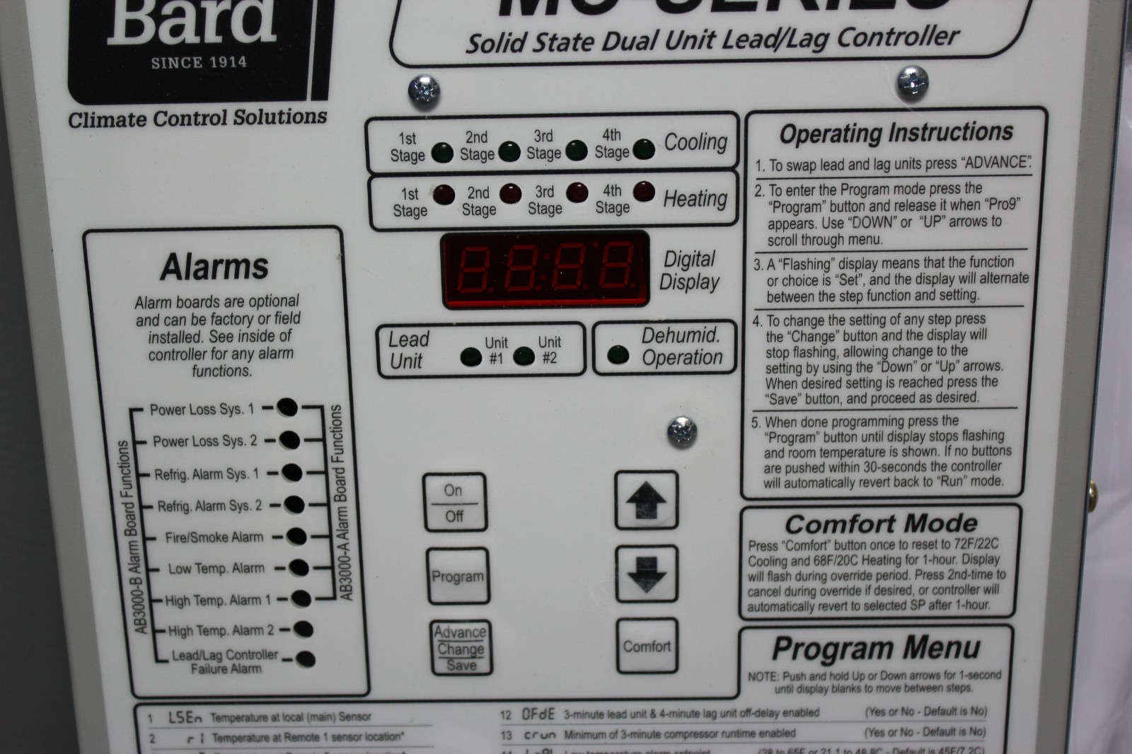 NEW BARD MC-SERIES SOLID STATE DUAL LEAD/LAG CONTROLLER MC4002-A