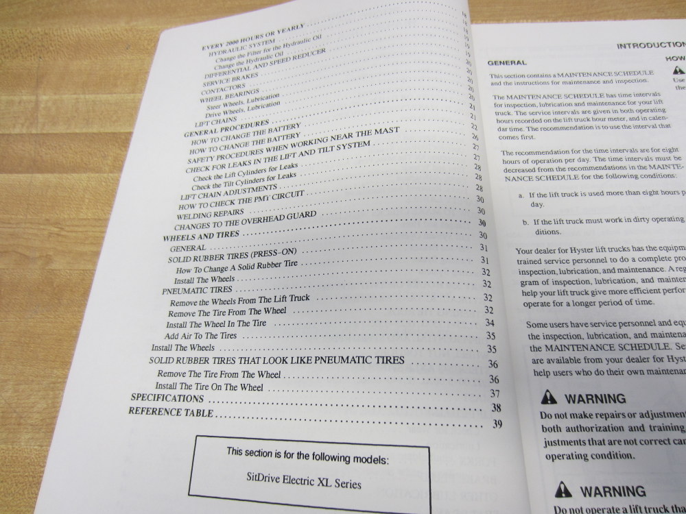 Hyster 897001 Maintenance Manual 1993 E25-35XL E/J40-60XL