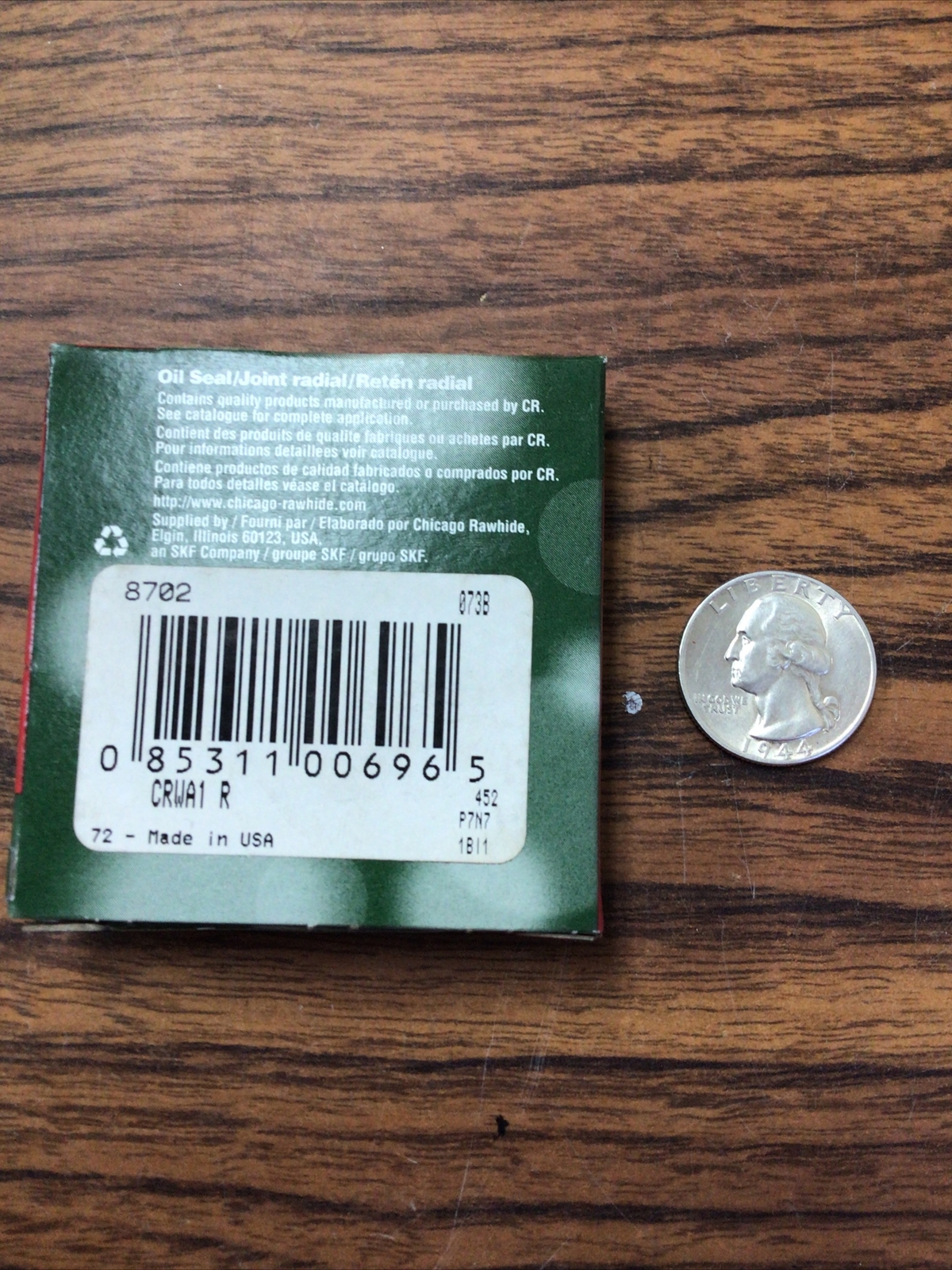 5-PCS CHICAGO RAWHIDE (SKF) Radial Shaft Seal 8702 (TA49MS)
