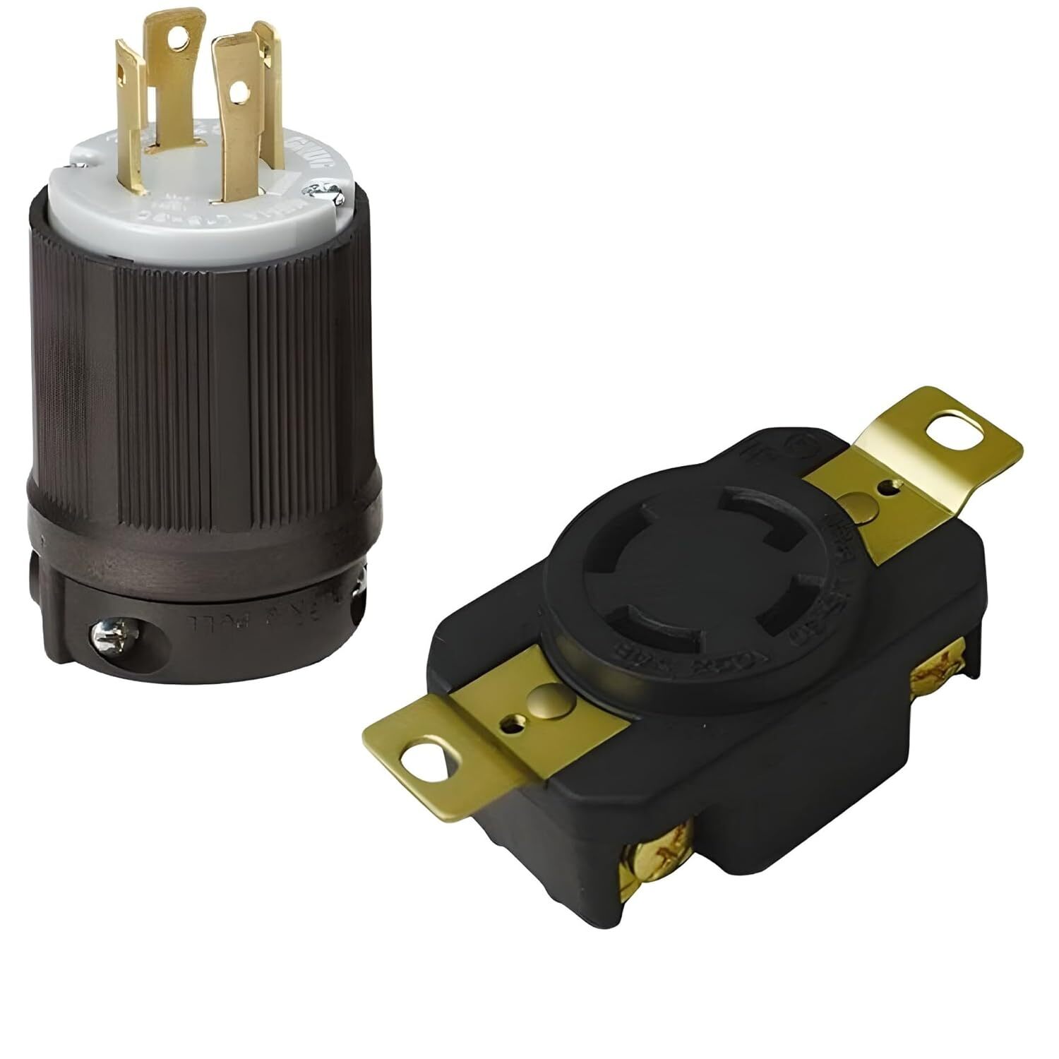 NEMA L15-30 Locking Plug & Receptacle | 250VAC – 30 Amp – 3 Pole 4 Wire