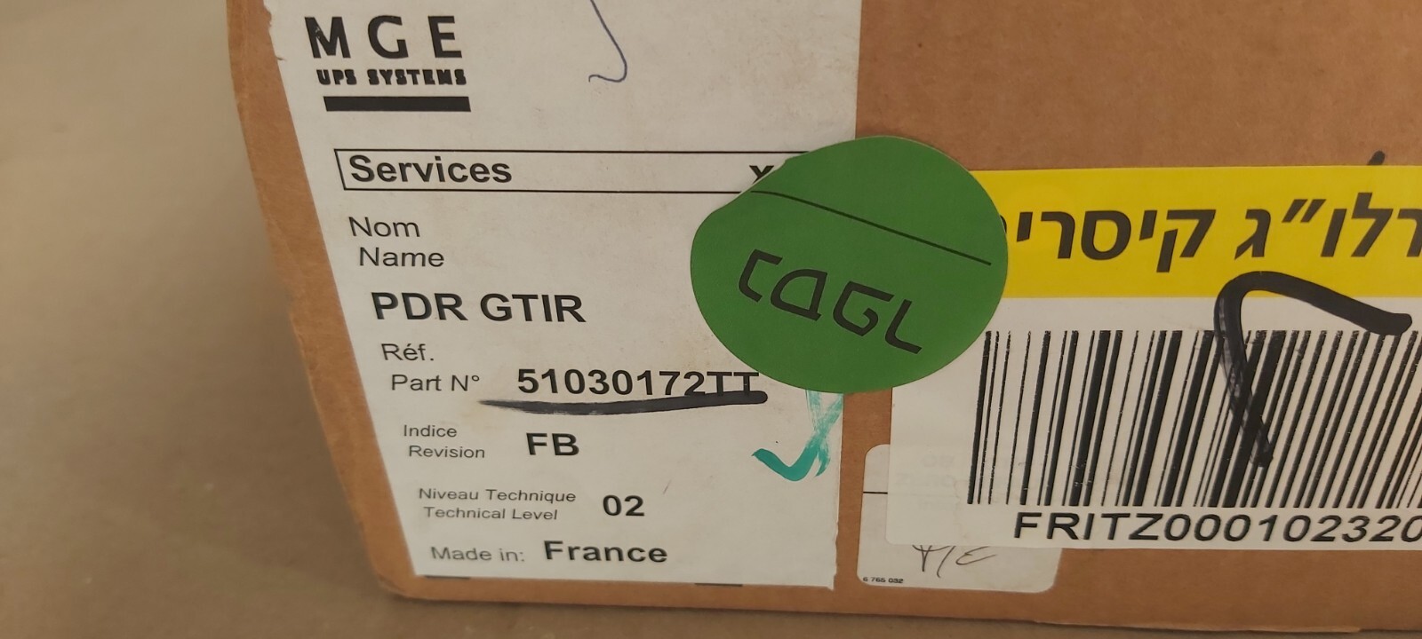 MGE PDR GTIR 51030172TT Board Make Offer!