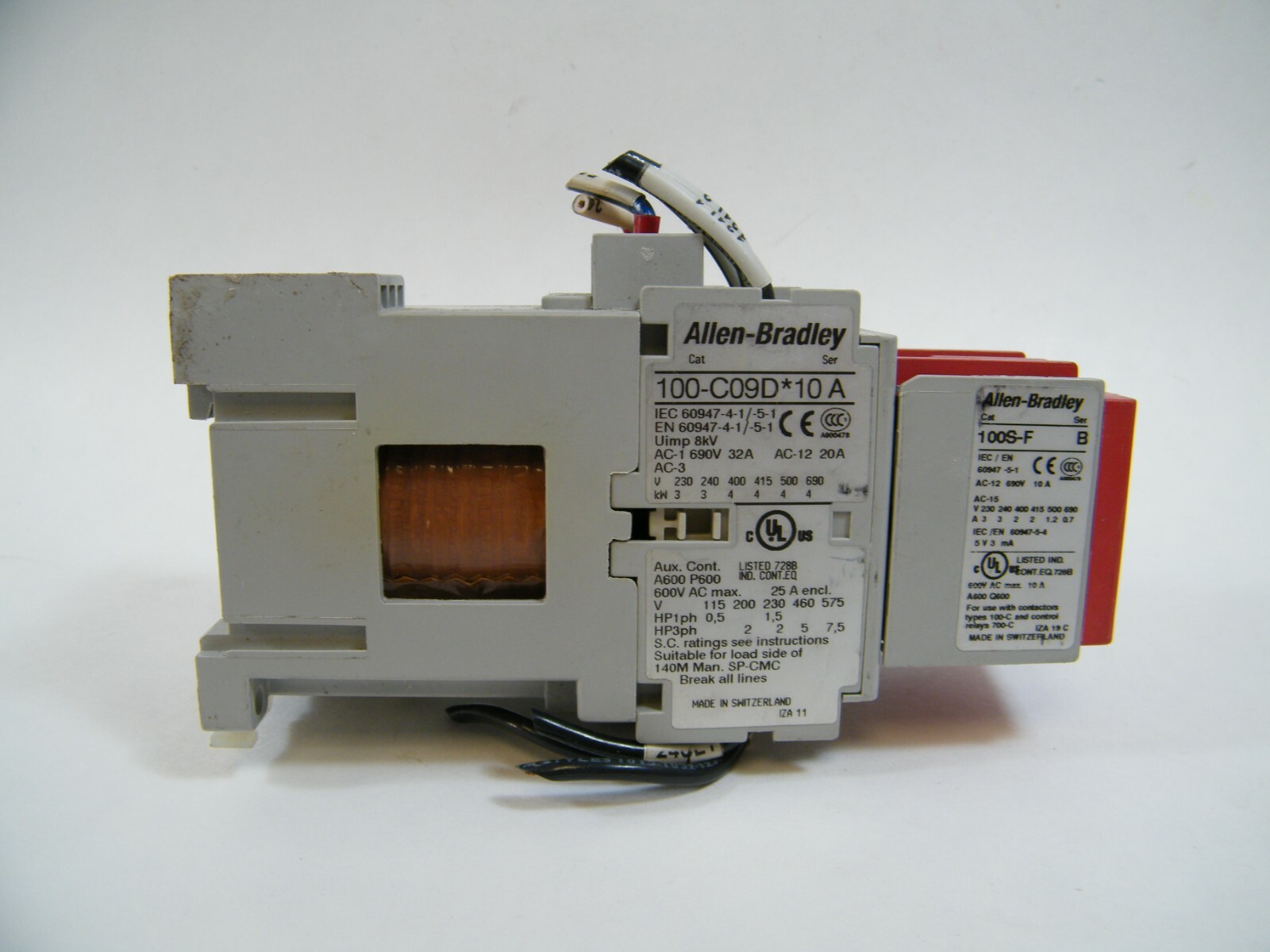 AB ALLEN BRADLEY CONTACTOR, 100S-F, 100-C09D 10A, USED & GUARANTEED