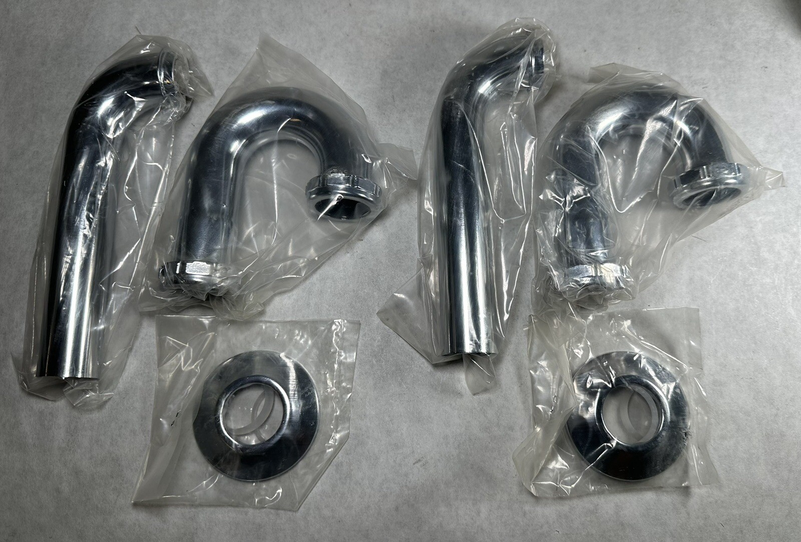 NEW (Lot of 2) DuraPro 162115 Brass P-Trap, 1-1/4”, 22 Gauge, Chrome Finish