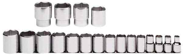 Proto J54109 Standard Socket Set: 3/8″ to 1-1/2″ Socket, 6 Point, 19 Piece Set