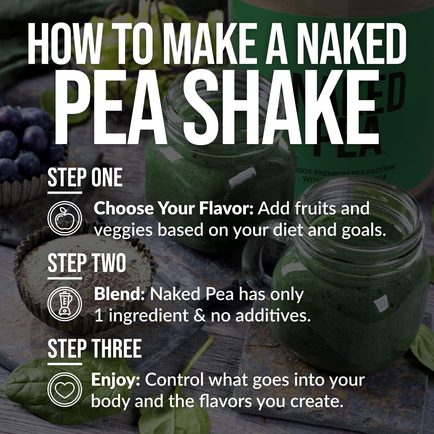 Naked Pea – 5LB 100% Pea Protein Powder from North American Farms Unflavored Veg