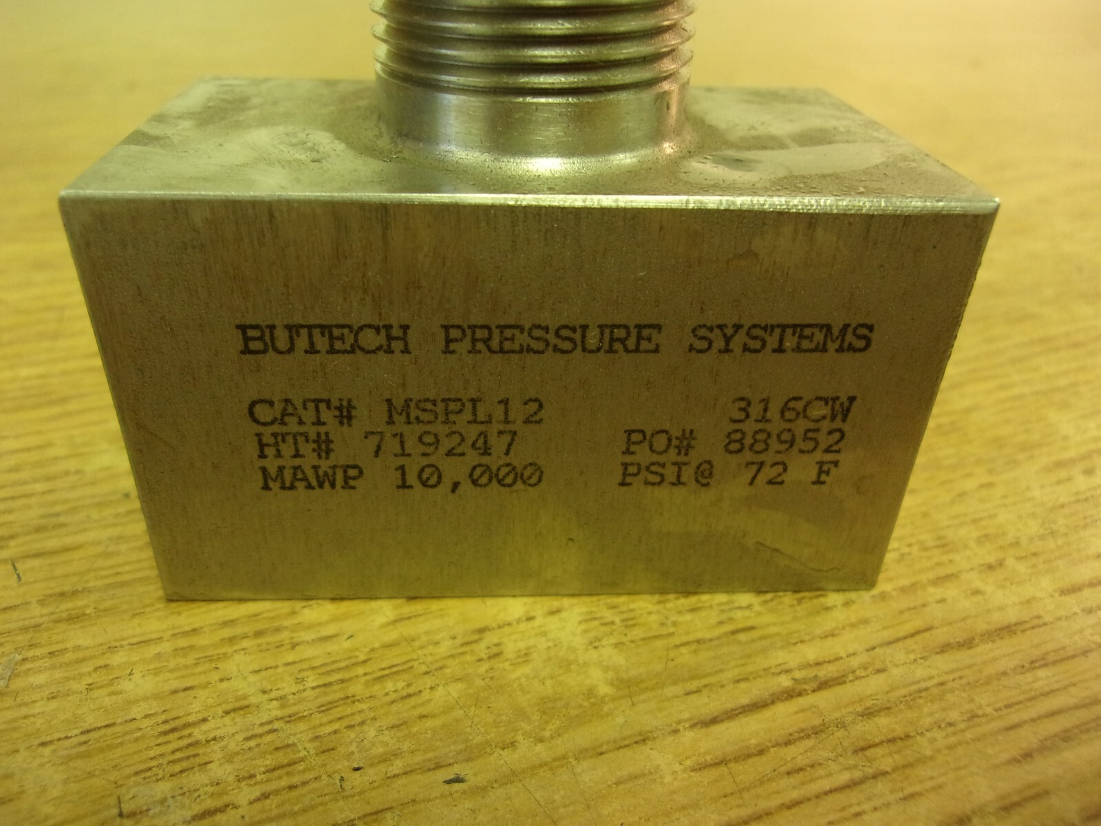 Butech Pressure Systems Cat # MSPL12