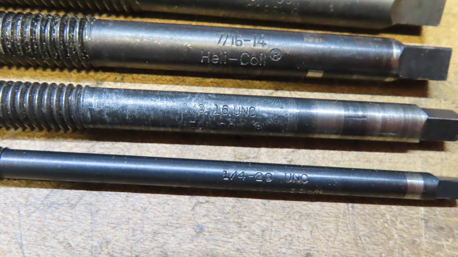 Helicoil SAE thread repair install tools 1/4-20, 3/8-16, 7/16-14, 1/2-13, 5/8-11