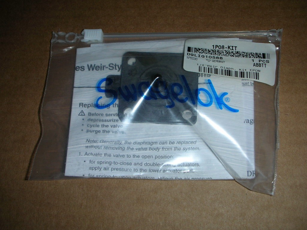 Swagelok GS Anderson 1P08-Kit EPDM Diaphragm for 1/2” DN15 Weir Style Valve 1P8