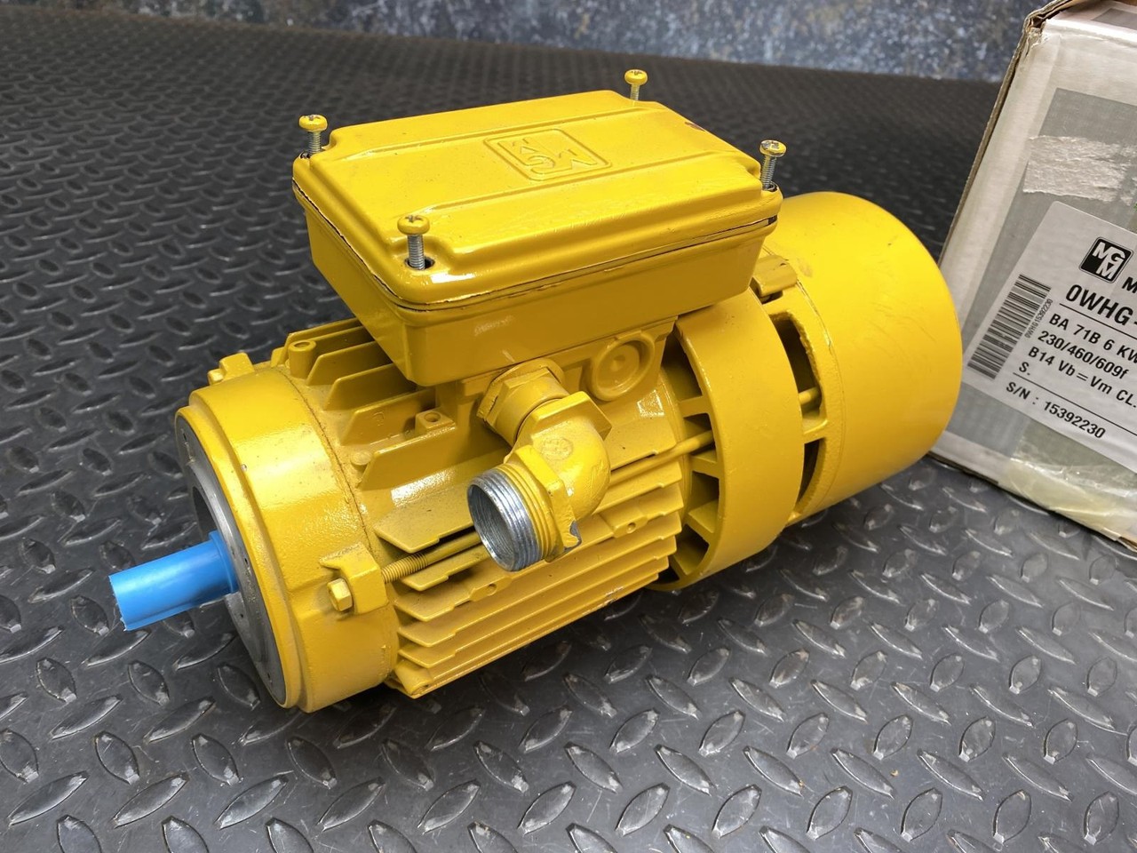 M.G.M. Electric BA 71B6 Motor 230/460V 0.25 kW, NOS