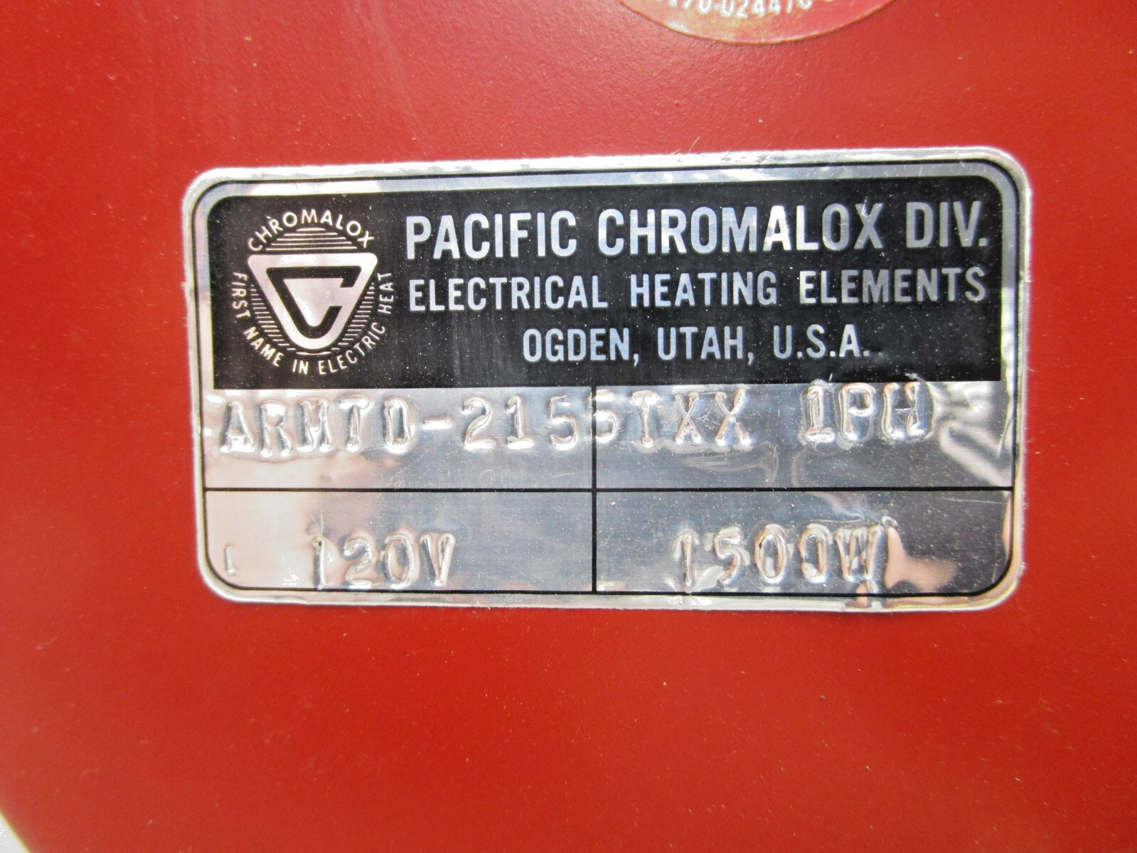 Chromolox ARMTO-2155TXX 12″ Immersion Heater 1PH 120V 1500W 2″ NPT Threads
