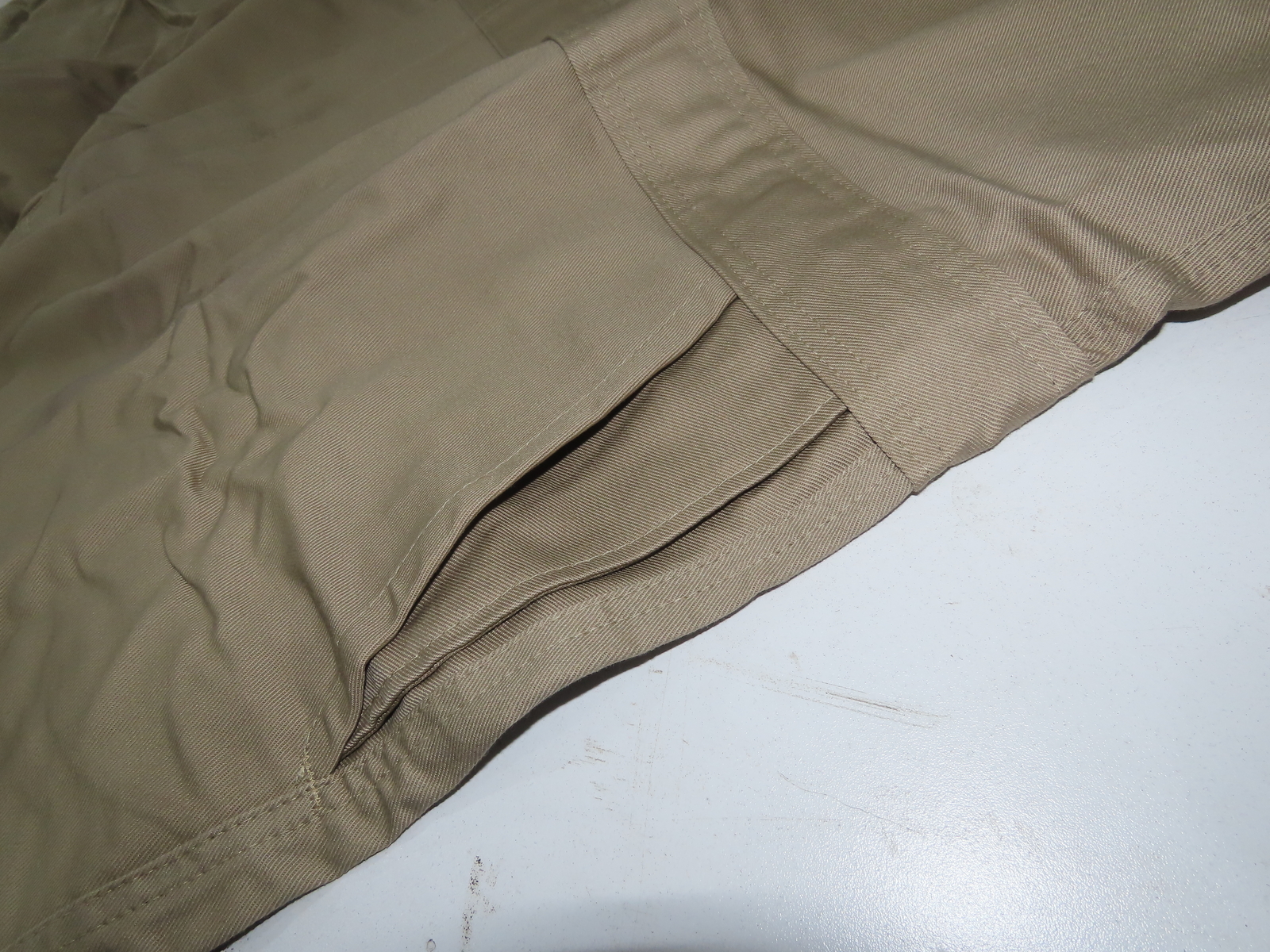 C08720 Fire Resistant Cotton Coveralls Khaki 5xL Hook Wrist/Ankl Closure