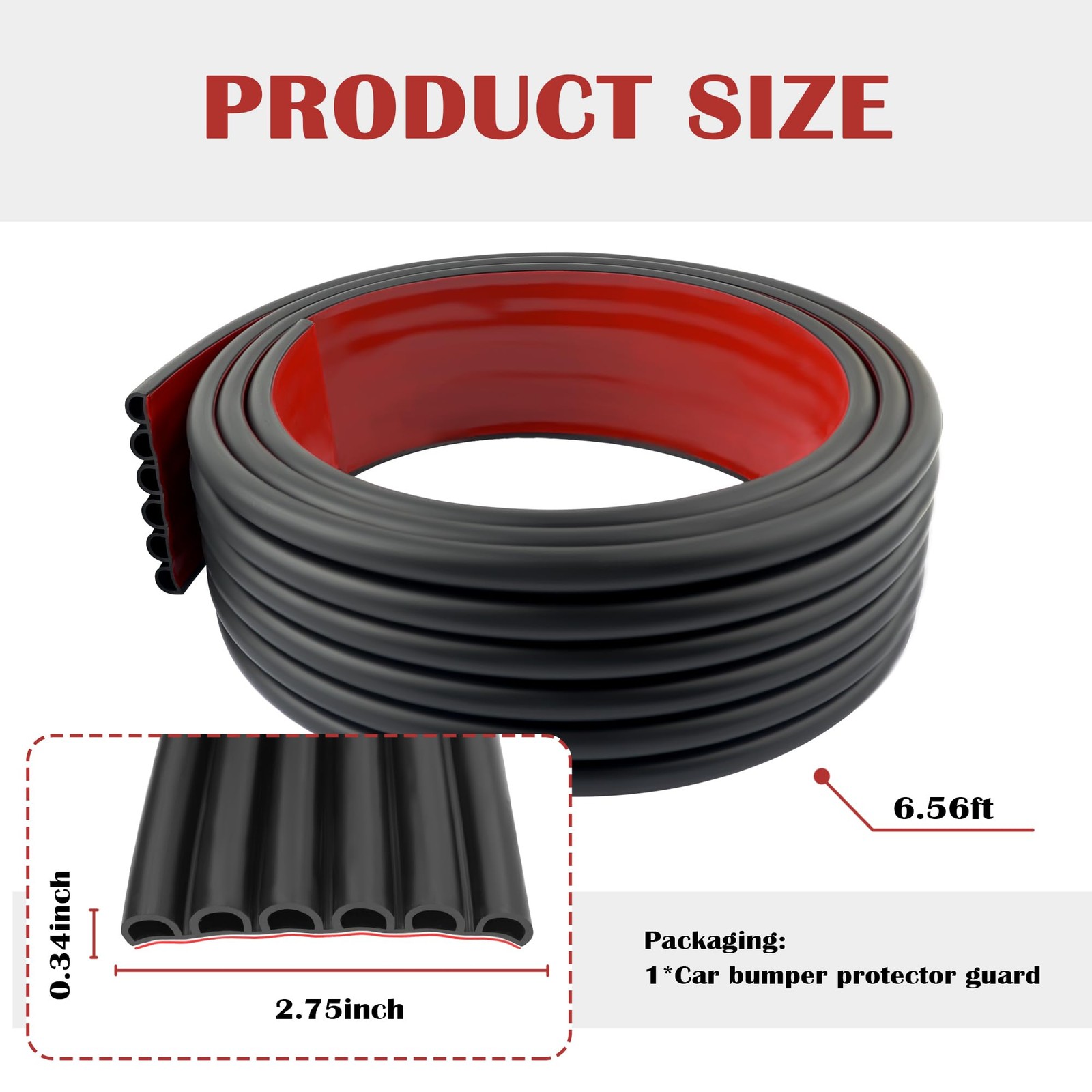 Rear Bumper Protector Guard Anti Scratch Adhesive Strip for Vehicles