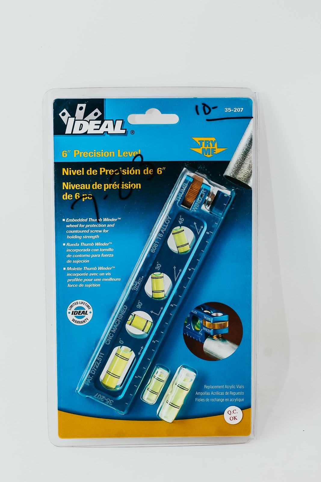 Ideal 35-207 6″ Electrician Level With 4 Vials And Magnetic Jaw