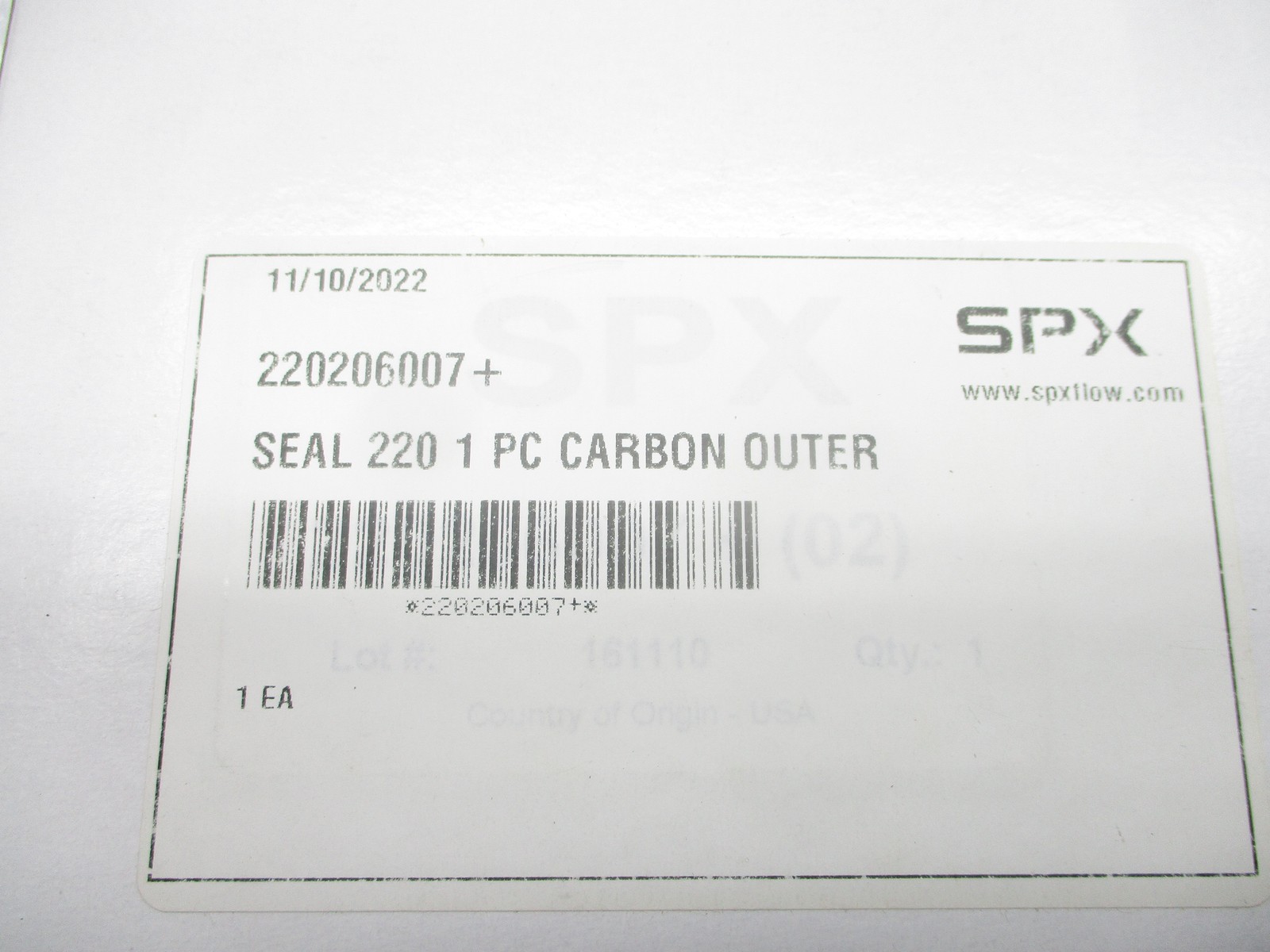 SPX FLOW 220206007 CARBON SEAL NSMP