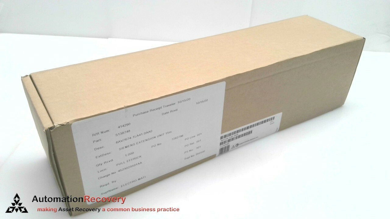 SIEMENS 6AV7674-1LA41-0AA0, HARDWIRED,15″ EXTENSION UNIT, NEW #287413