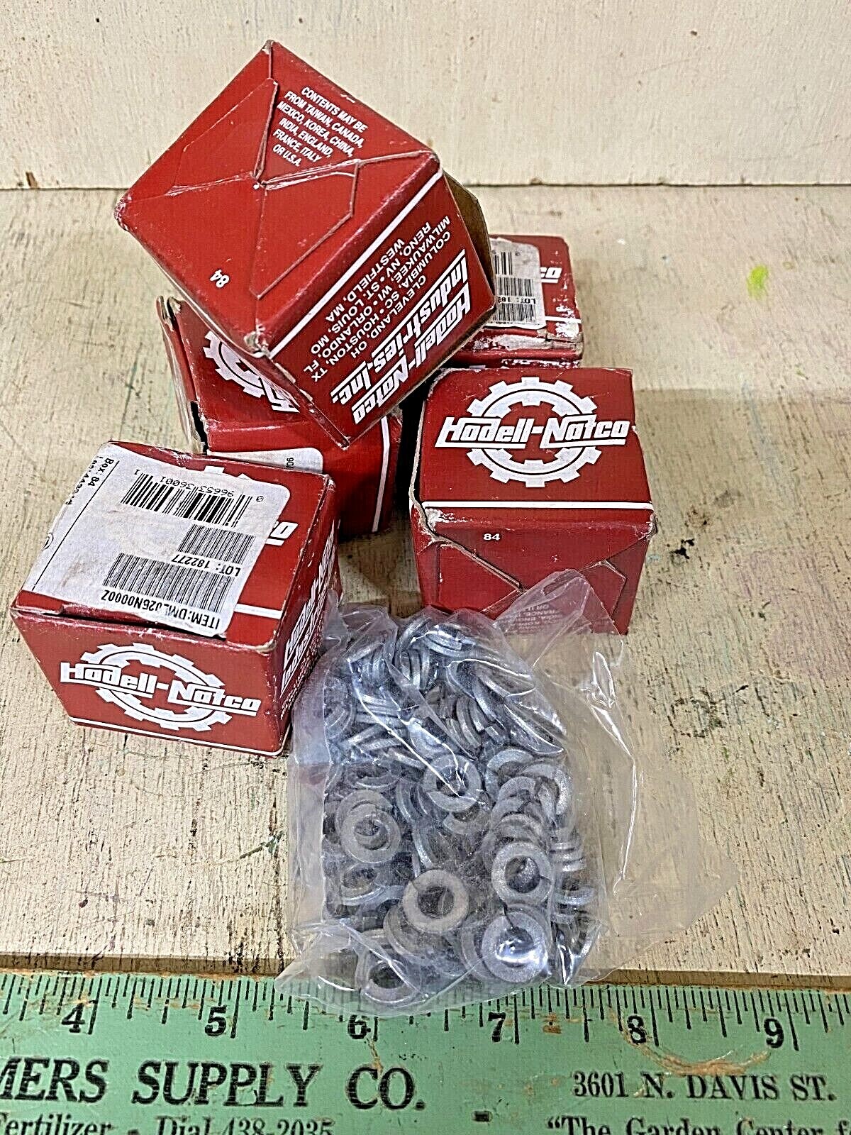 QTY 500 (5 X 100 Ct. BOXES) 1/4″ SPLIT LOCK WASHER ZINC PLATED
