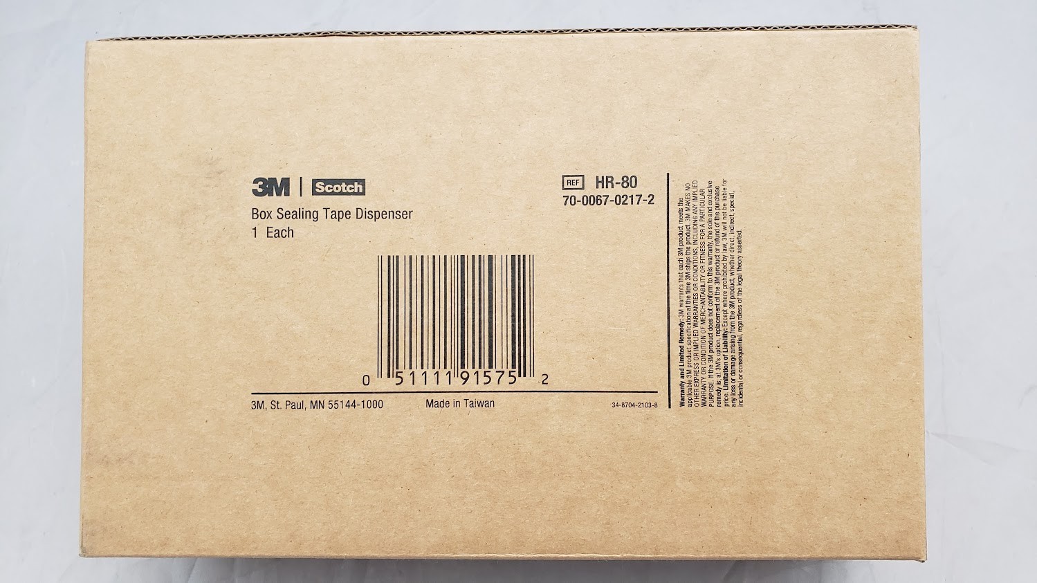3M Scotch HR80 Handheld Tape Dispenser, 2 in. Tape Width, Fits 3 in. Core
