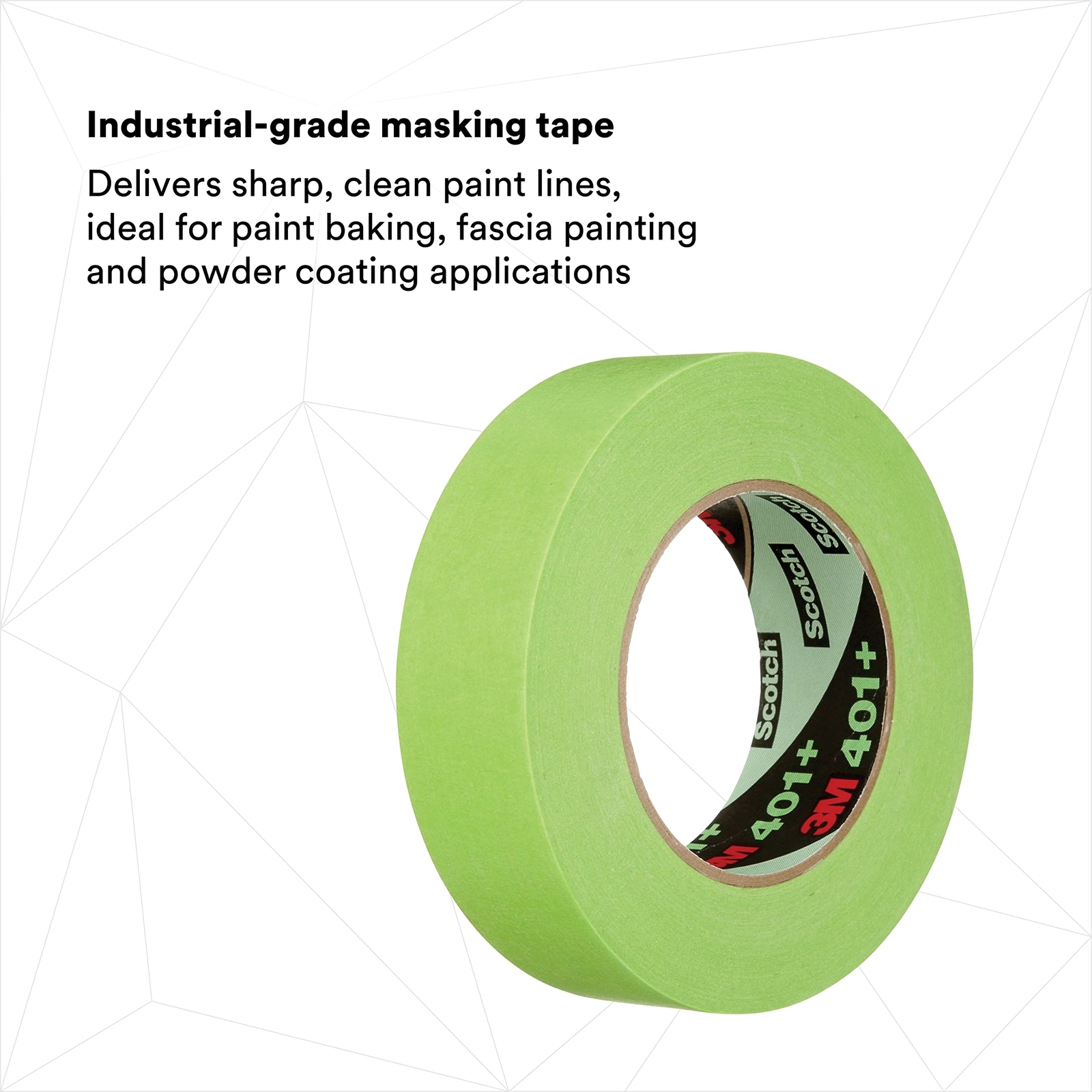 3M High Performance Green Masking Tape 401+ 36 mm x 55 m Conveniently Packaged