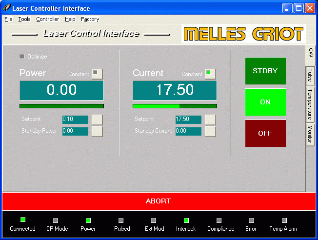 Melles Griot Model 58-BLD-605 DPSS Dual Beam Laser System >400 mW Pure SLM