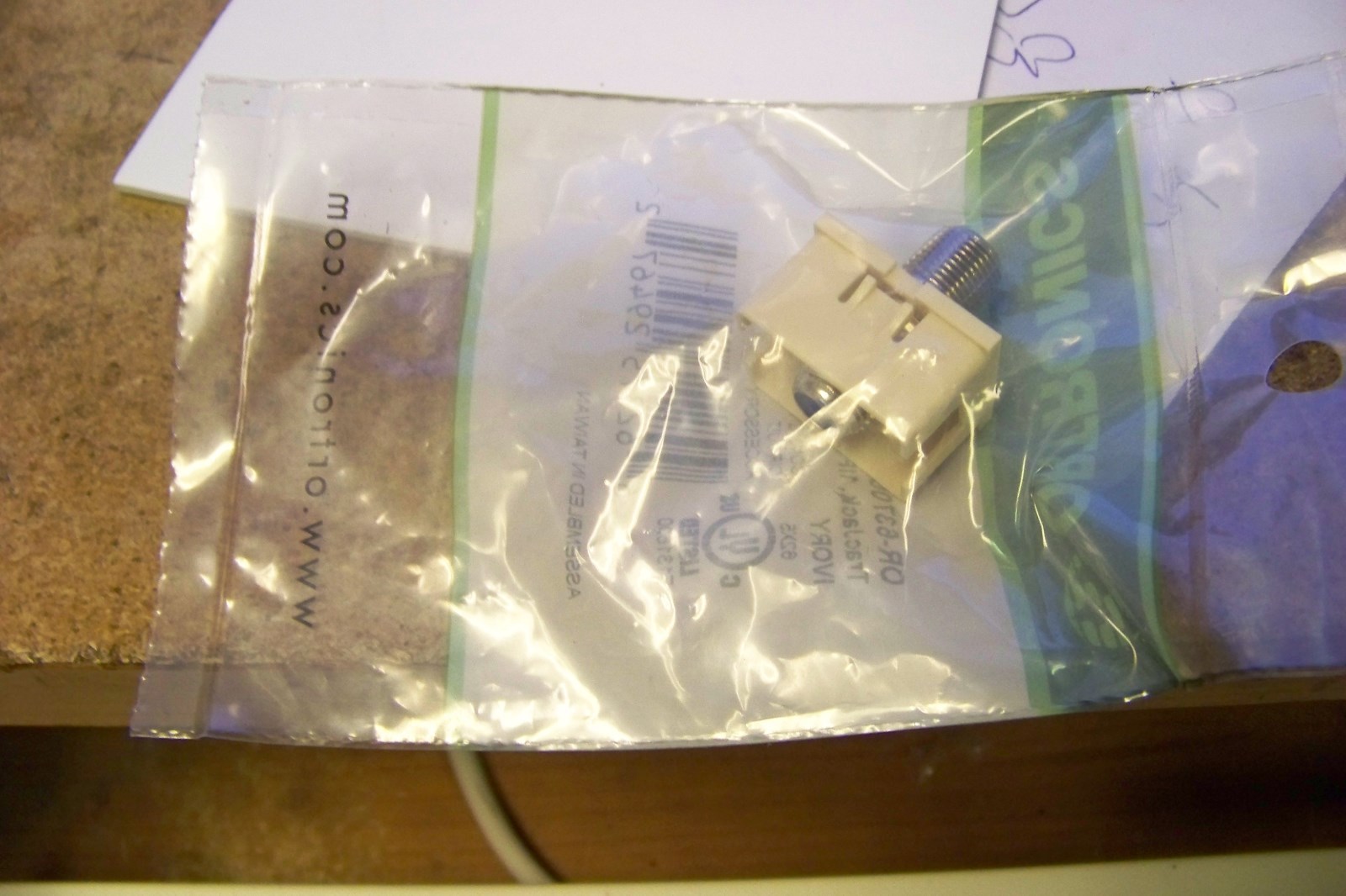 NEW OR-63700006-13 TracJack Module F Connector F/F, Electrical Ivory
