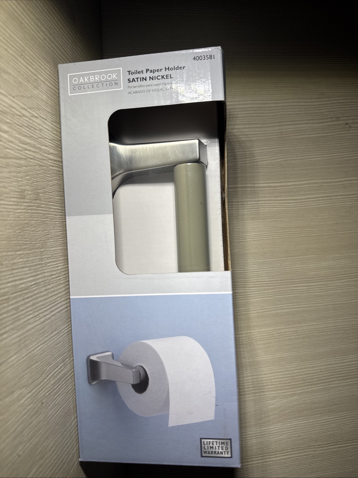 OakBrook 297-0404OB Die Cast Zinc Brushed Nickel Toilet Paper Holder 10 L in.