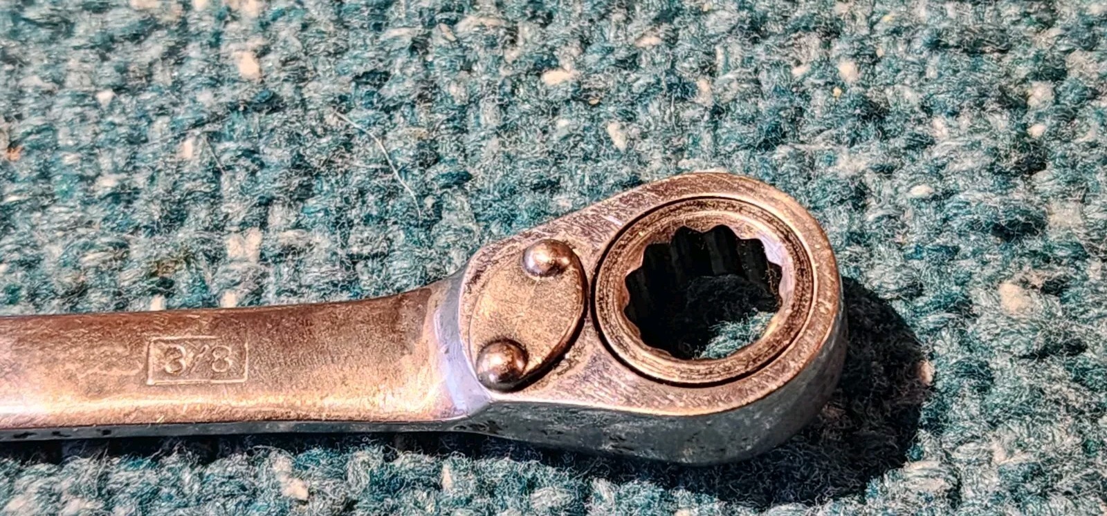 Stanley 3/8″, 87-822 12-Point Reversible Ratcheting Combination Wrench! Taiwan!