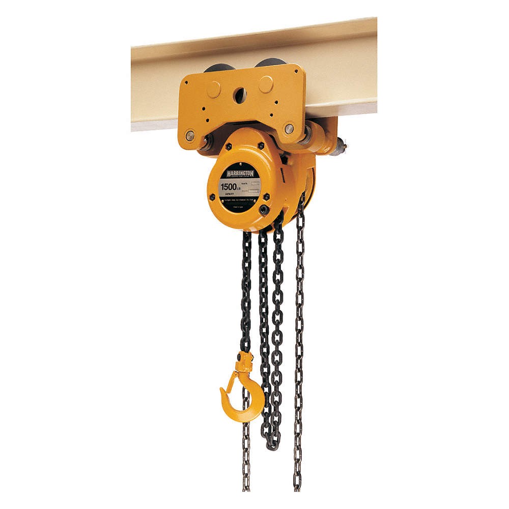 HARRINGTON NTH005-10 Hoist/Trolley,1000lb,10ftLift 46KL27