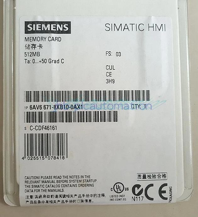 1PCS New Siemens Simatic 6AV6671-8XB10-0AX1 HMI memory card