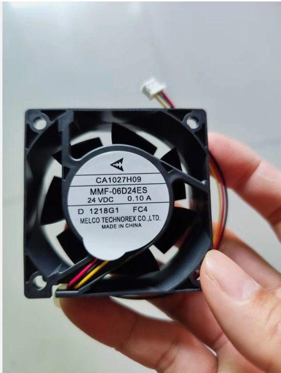 1 PCS MELCO Fan CA1027H09 MMF-06D24ES-FC4 DC 24V 0.10A 60*60*25MM 3 Pin