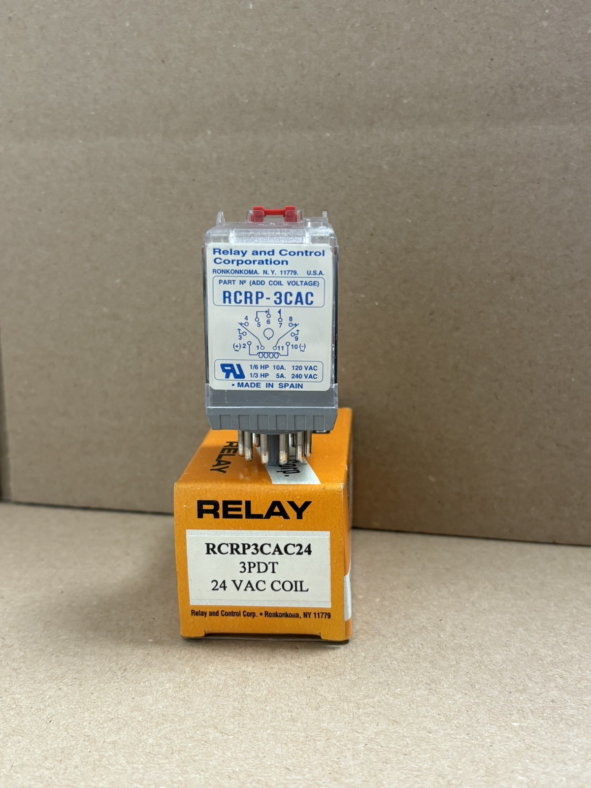 RCRP3CAC24…3PDT 24V AC 11 PIN RELAY