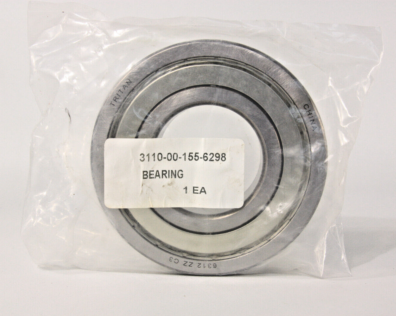 NOS Tritan Radial Ball Bearing 6312 ZZ/C3 PRX – 60mm Dbl Shield *FREE SHIPPING*