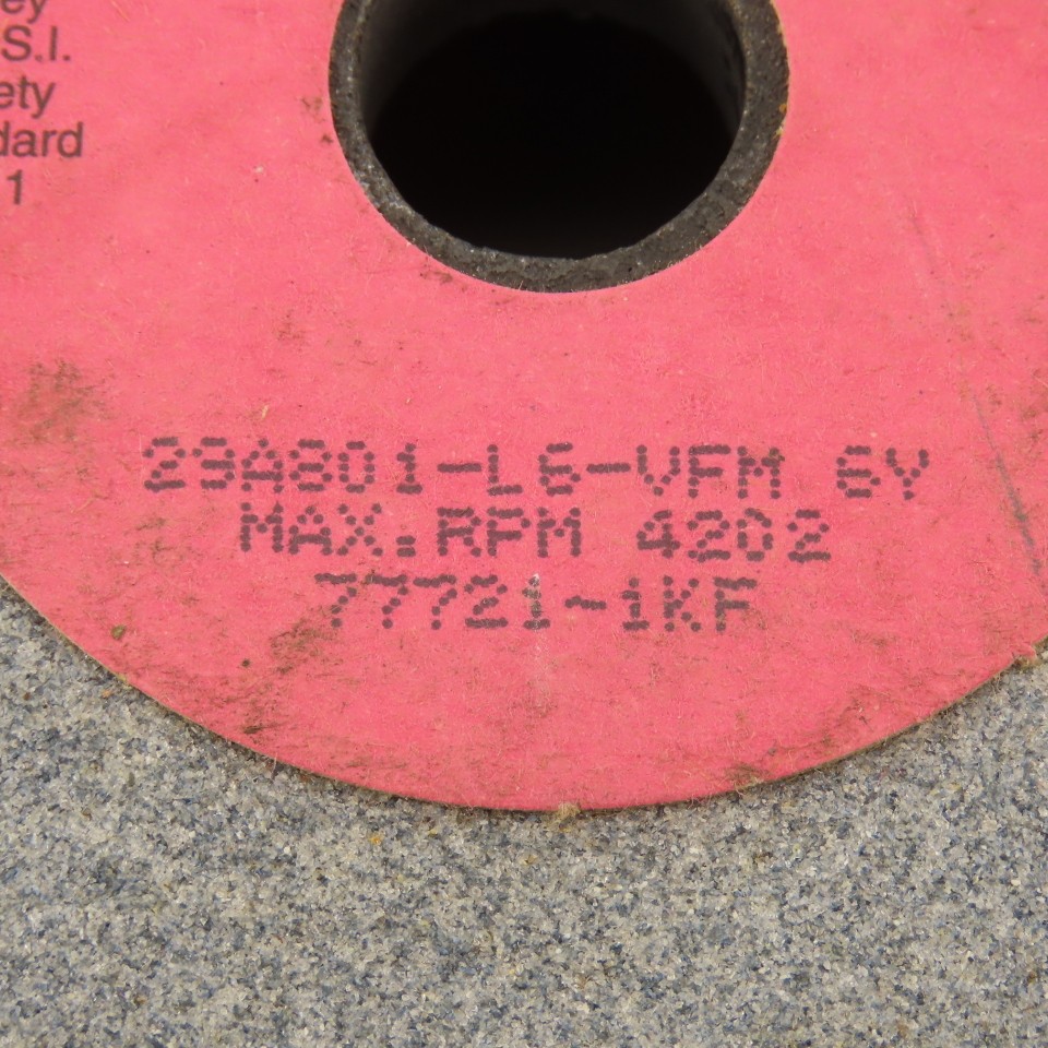 Cincinnati Milacron 29A80-L6-VFM 6Y 5″ Dia. x 2″ Wide Grinding Wheel 4202 Rpm
